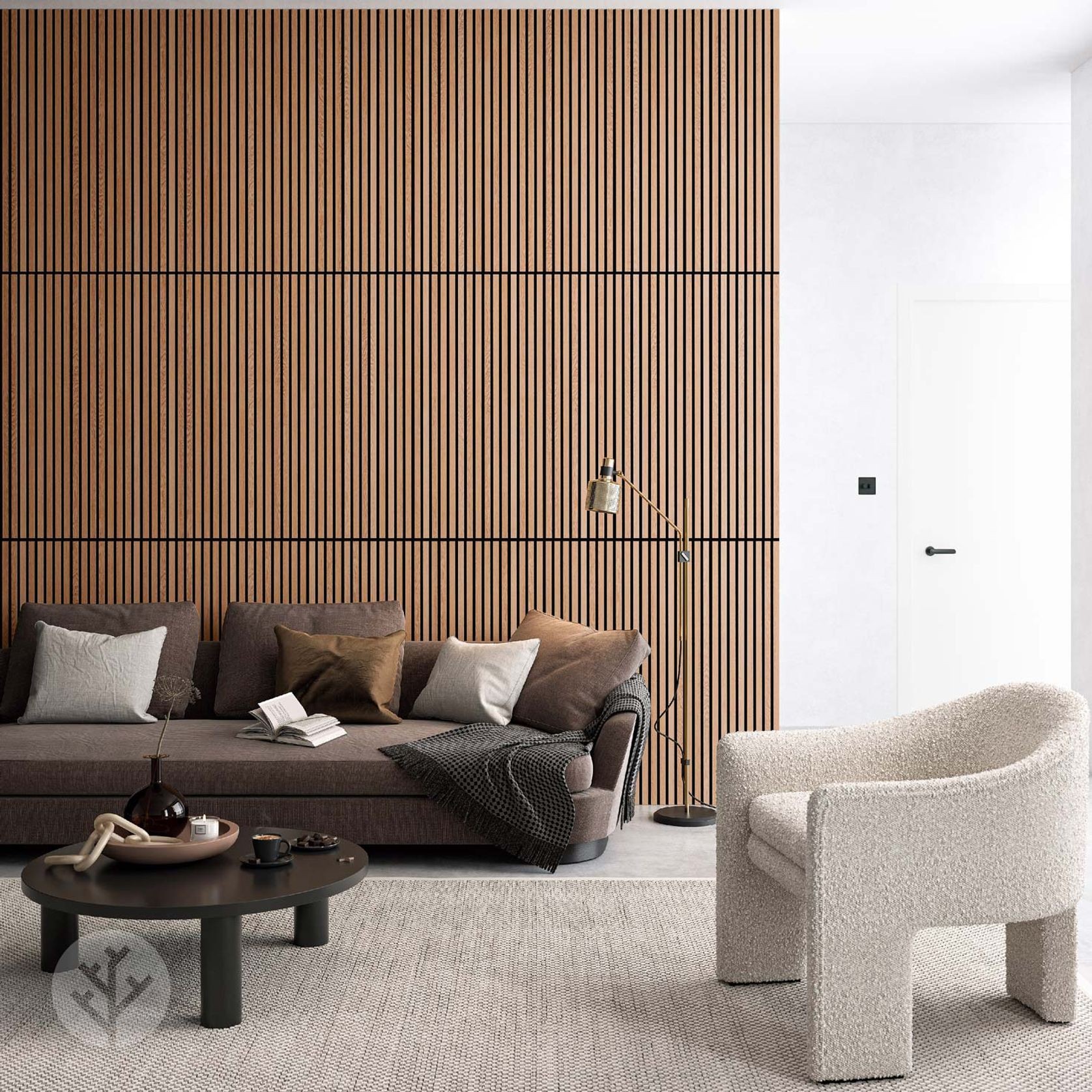 Natural Oak Acoustic Slat Wood Wall Panels gallery detail image