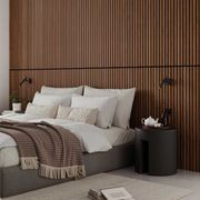 Natural Walnut Acoustic Slat Wood Wall Panels gallery detail image