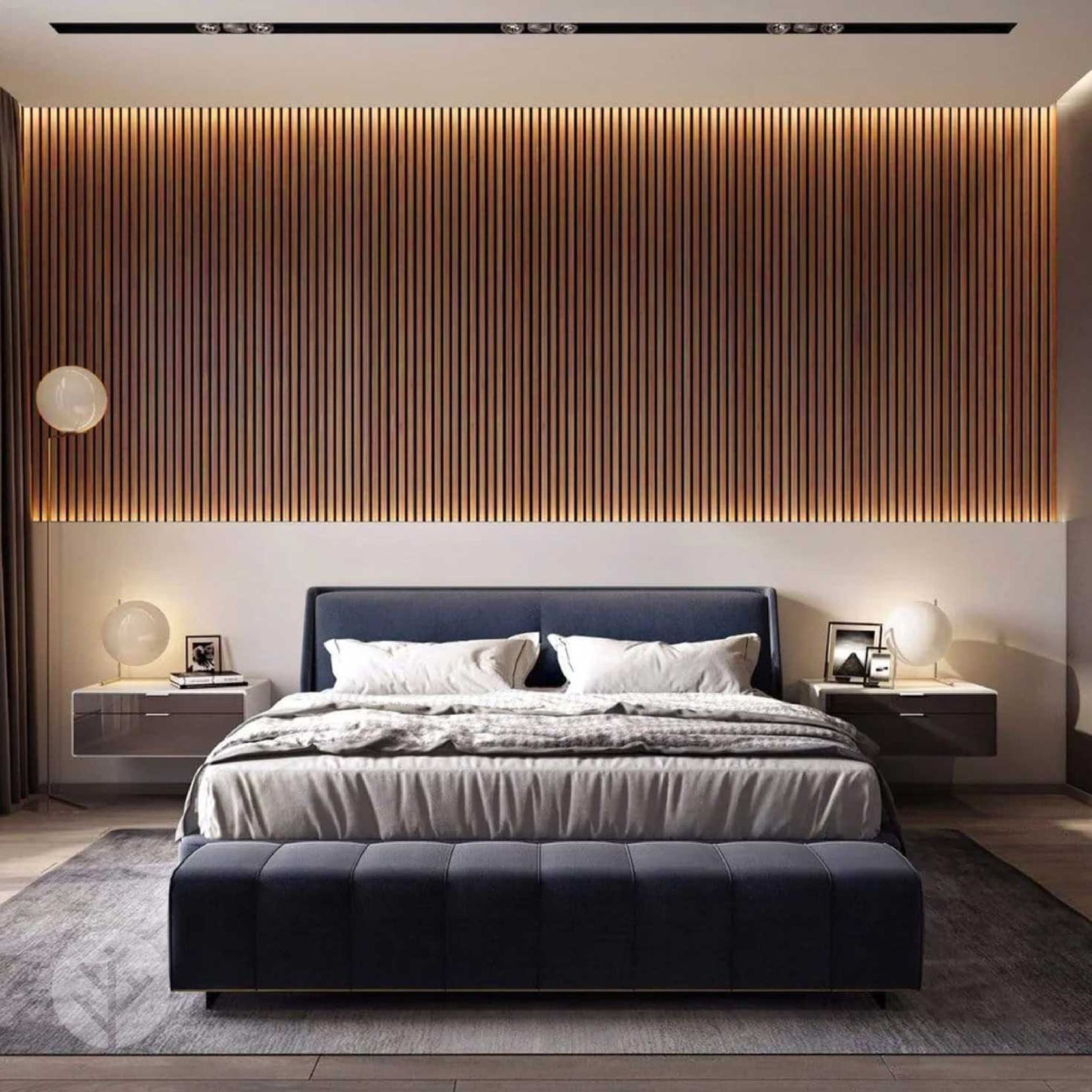 Natural Walnut Acoustic Slat Wood Wall Panels gallery detail image