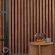 Natural Walnut Acoustic Slat Wood Wall Panels gallery detail image