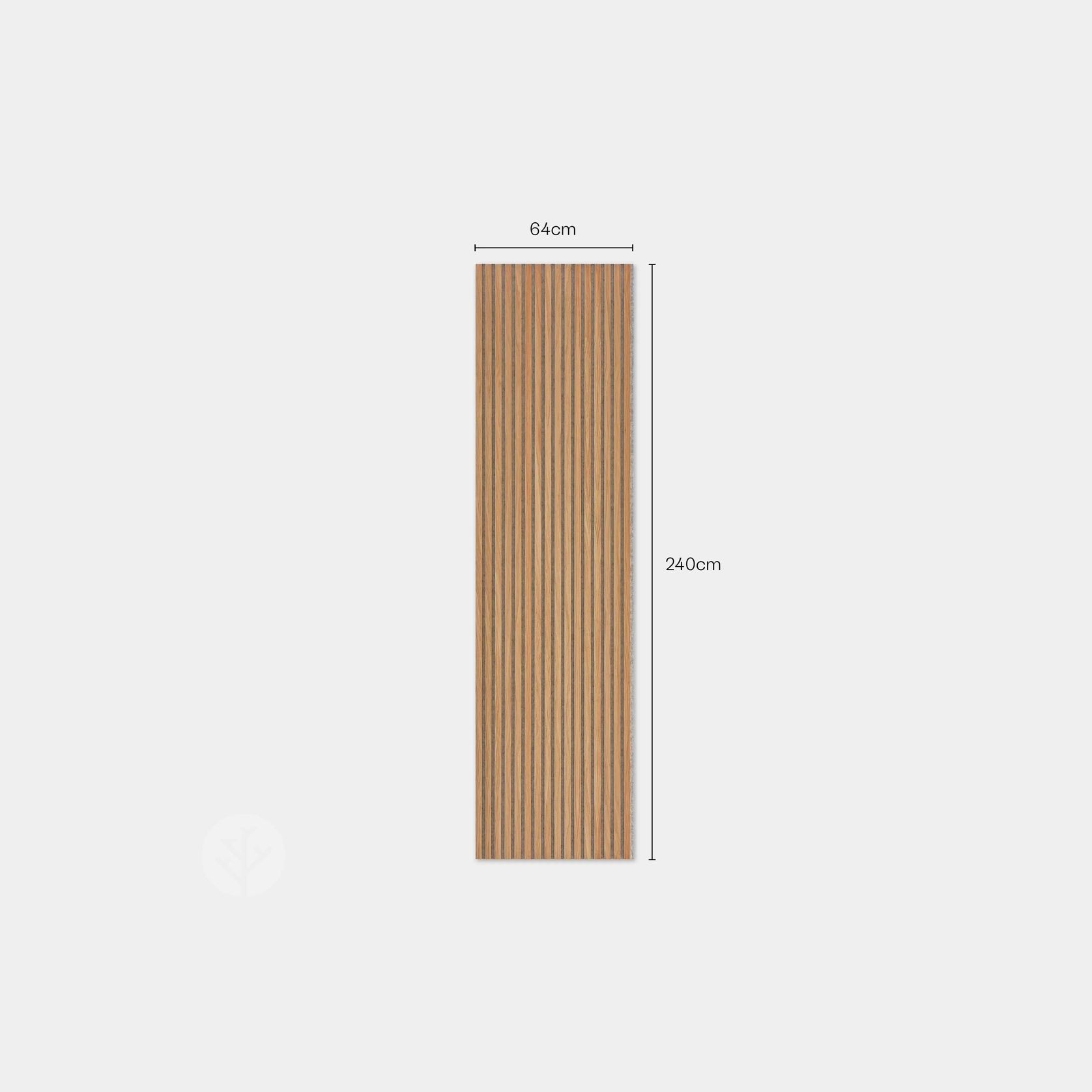 Natural Oak Grey Felt Acoustic Slat Wood Wall Panels gallery detail image