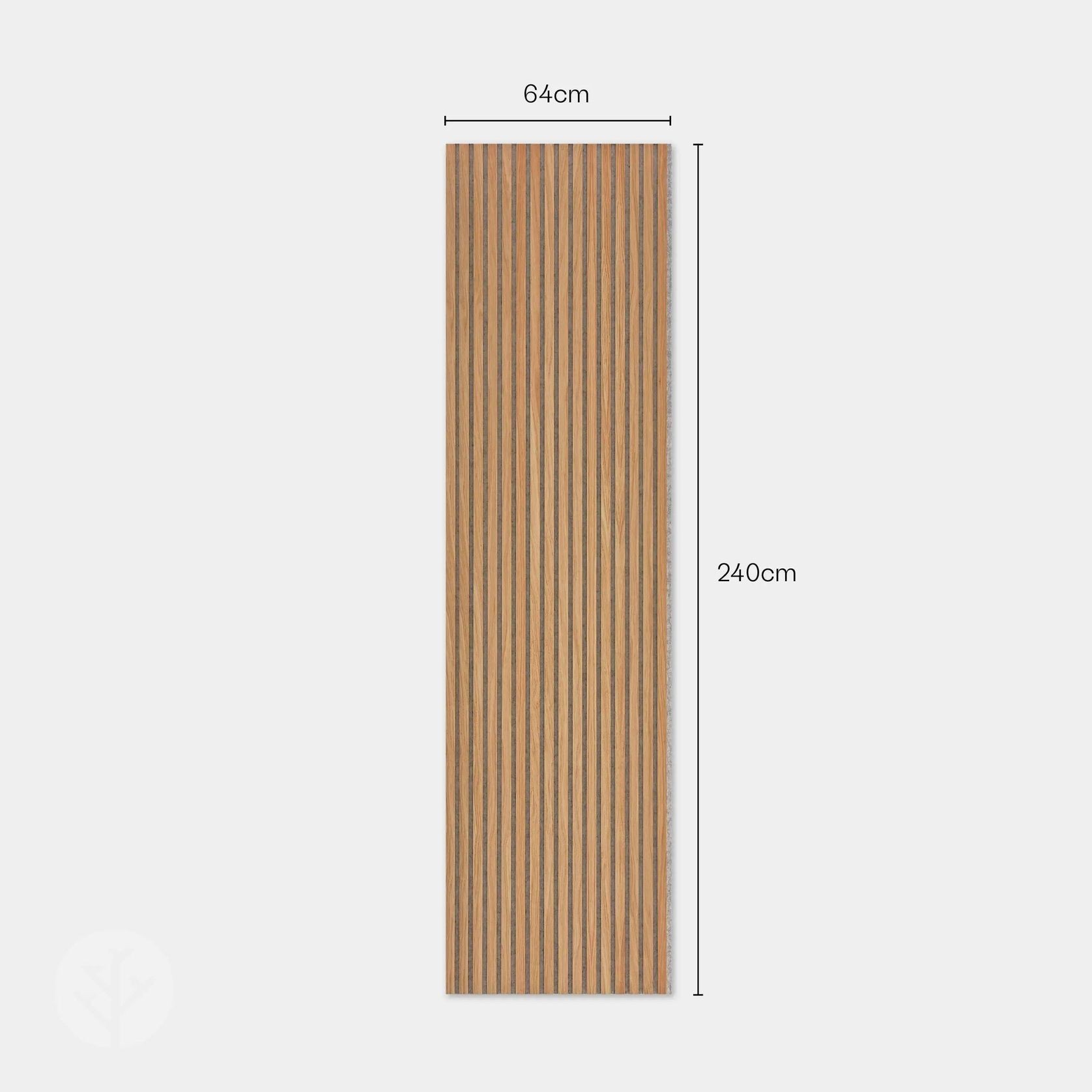 Natural Oak Grey Felt Acoustic Slat Wood Wall Panels gallery detail image