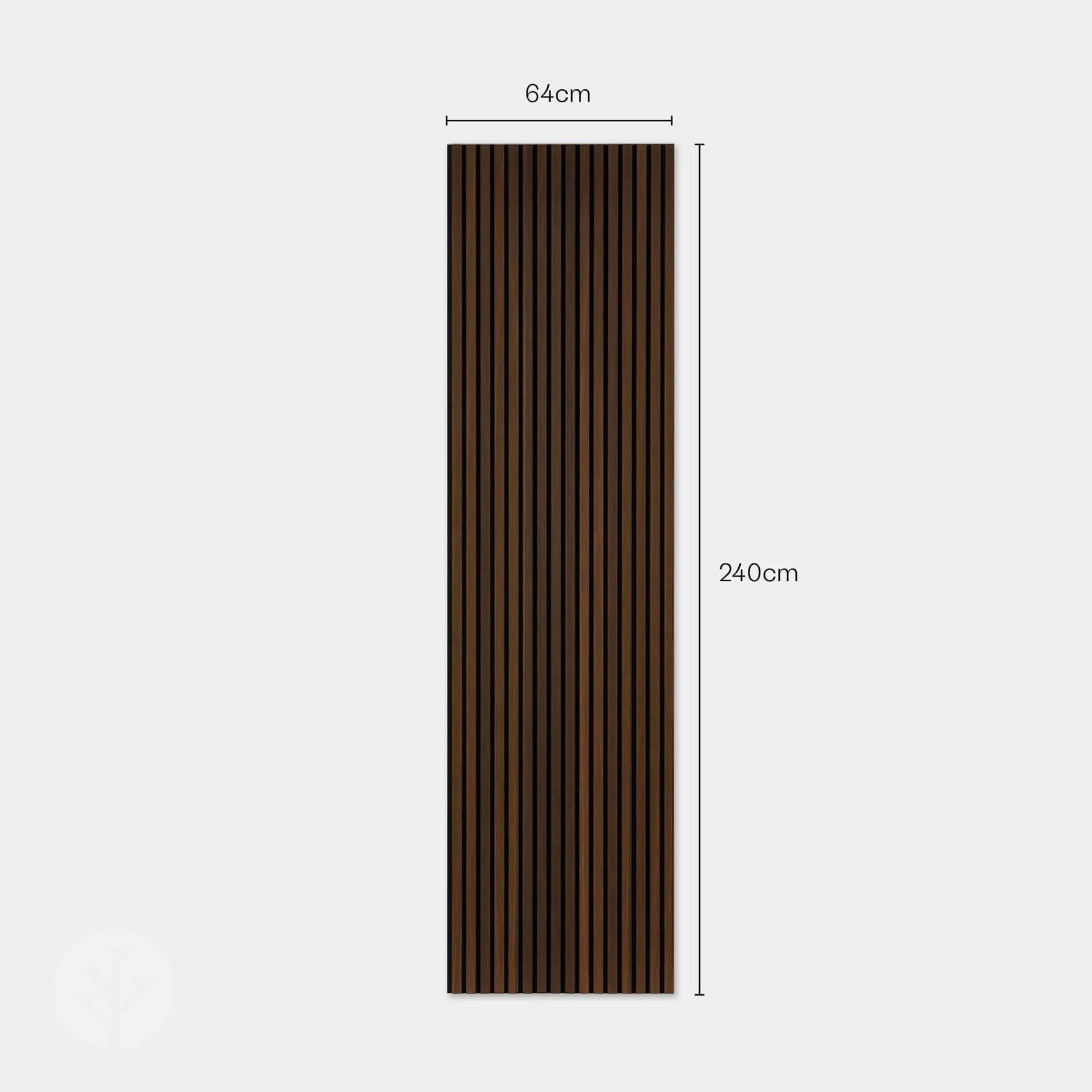 Smoked Oak Acoustic Slat Wood Wall Panels gallery detail image