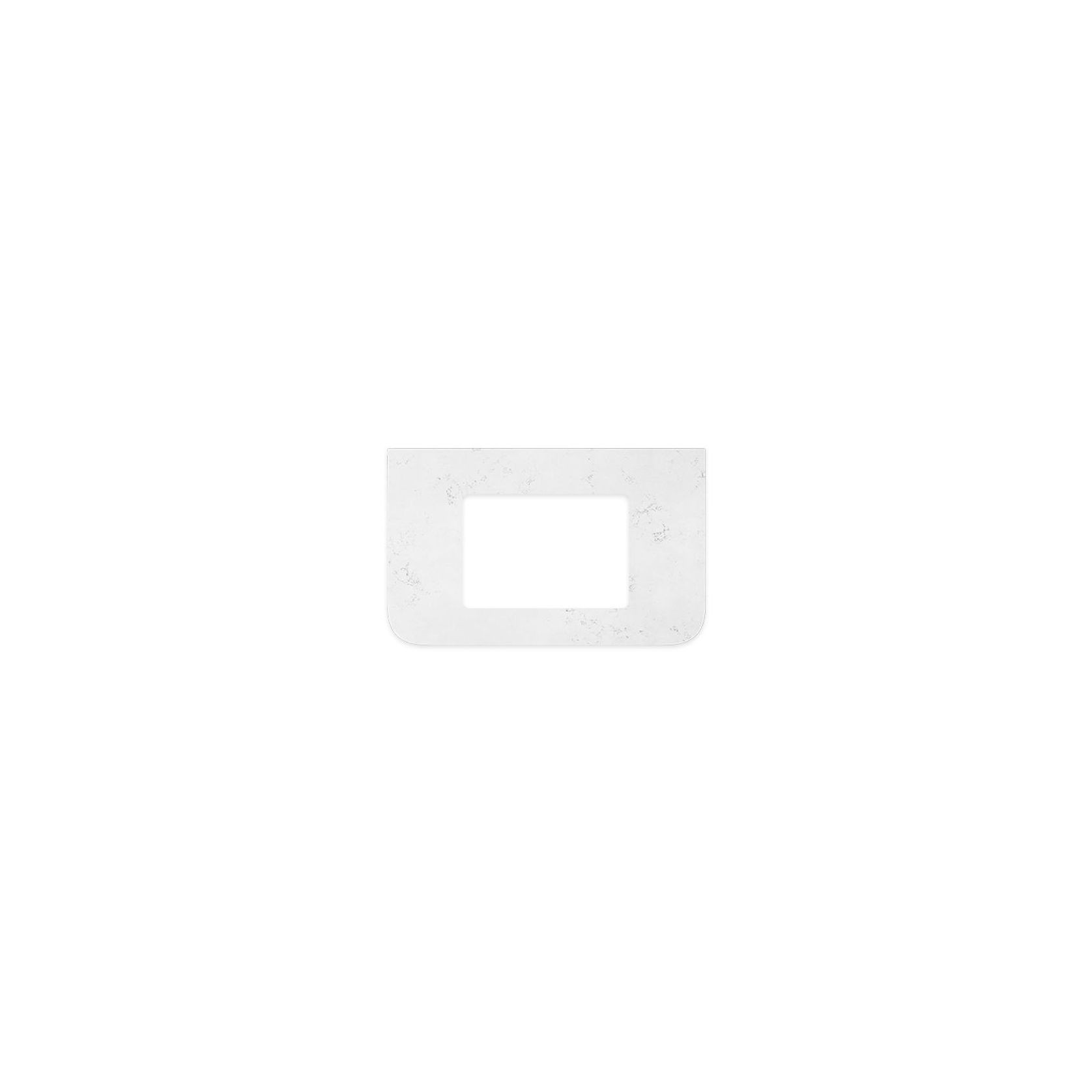 Bianco Marble Silica Free Stone Top, Curved Full Depth gallery detail image
