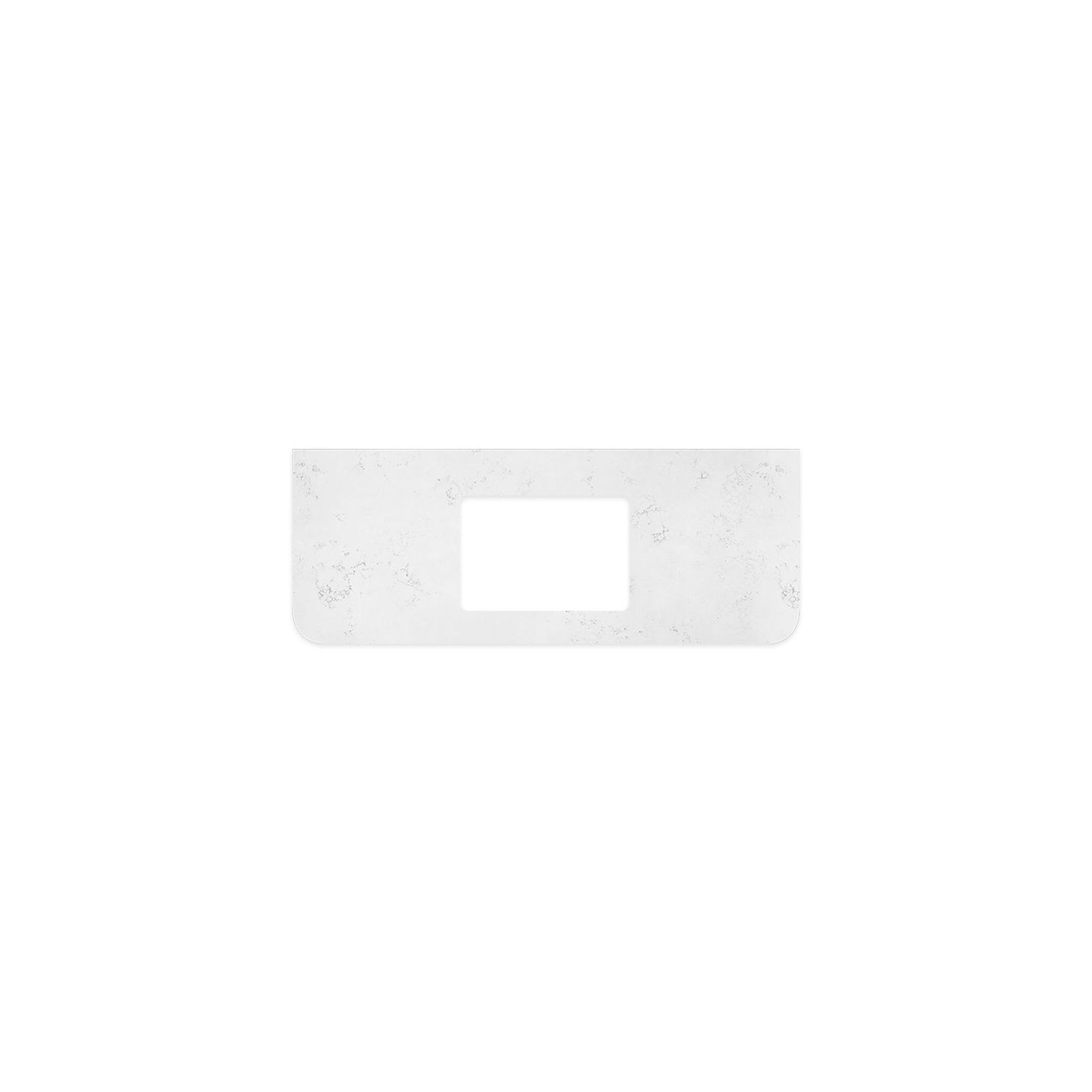Bianco Marble Silica Free Stone Top, Curved Full Depth gallery detail image