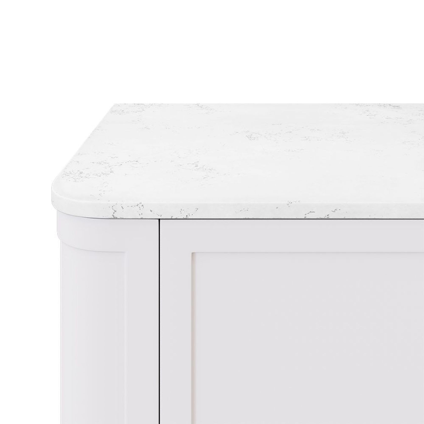 Bianco Marble Silica Free Stone Top, Curved Full Depth gallery detail image