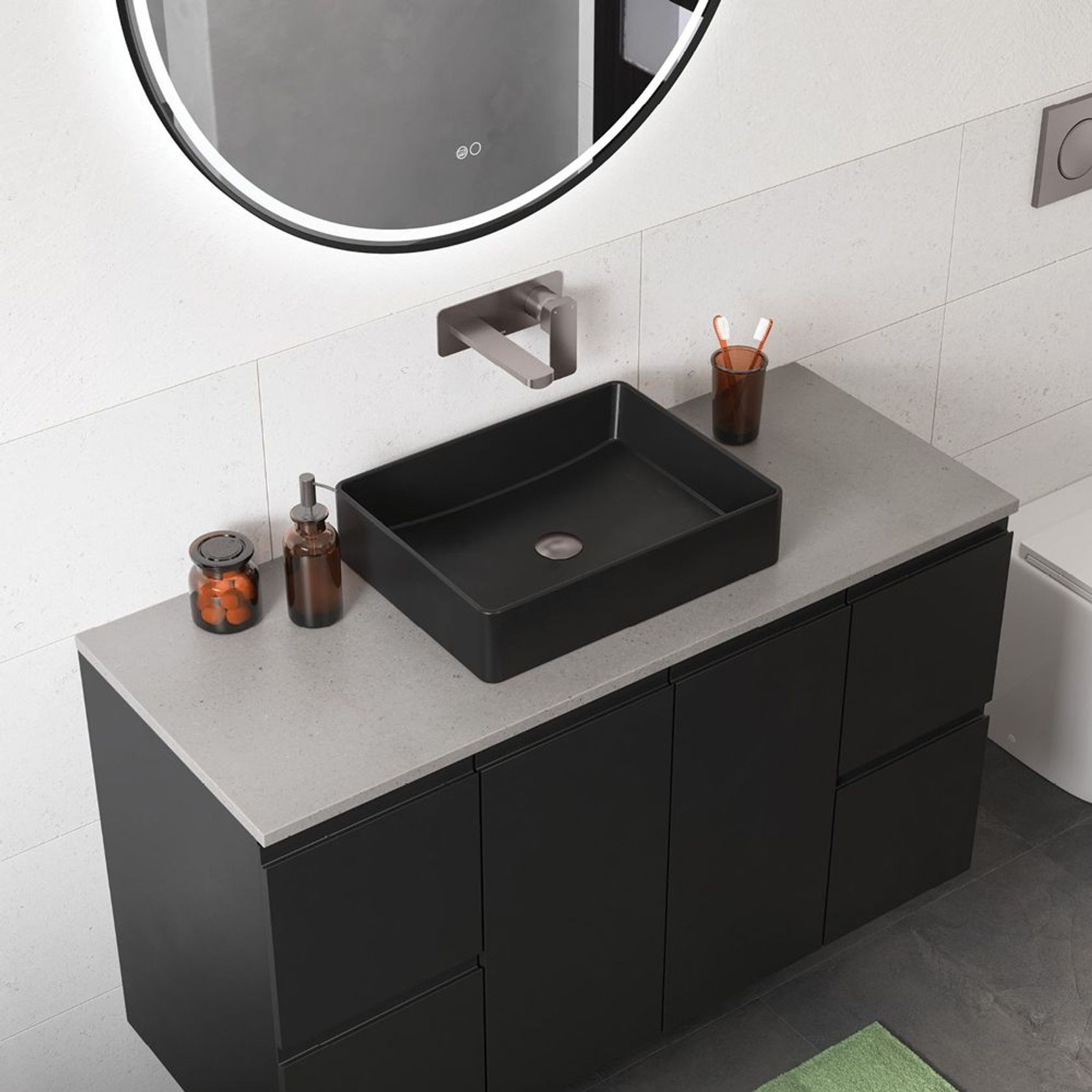 Urban Crete Silica Free Stone Top, Rect Full Depth gallery detail image