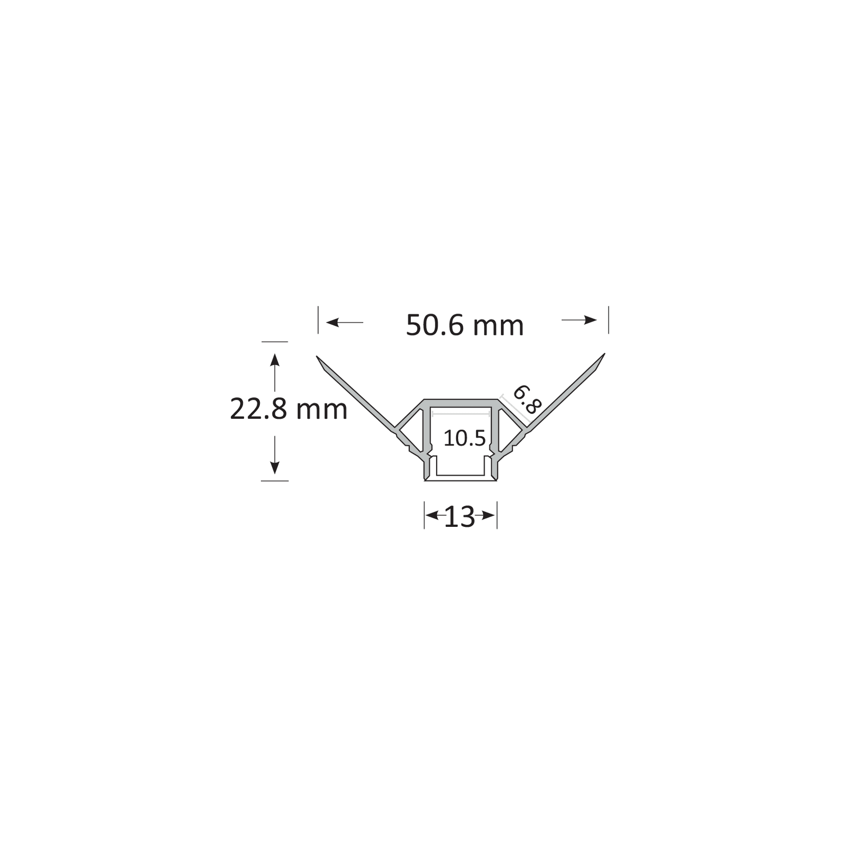 TL004 Plaster-in Trimless Outer Corner Extrusion gallery detail image