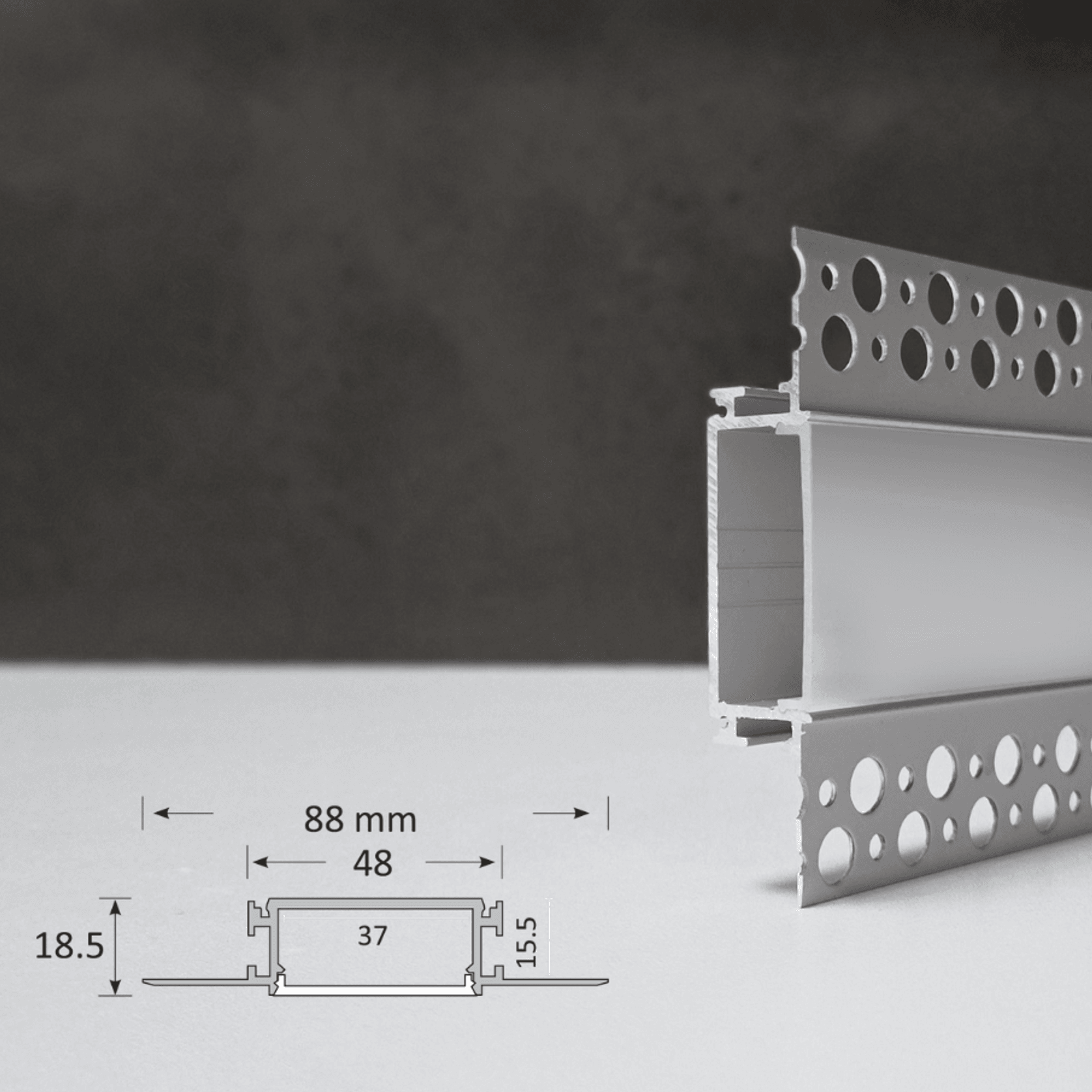 TL011 Shaowline Plaster-in Trimless Profiles
