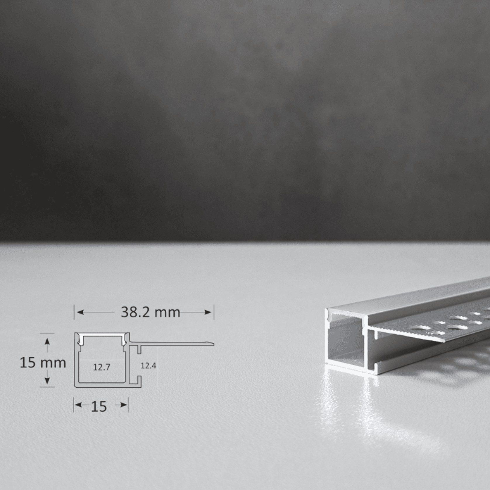 celing shadow gap trimless extrusion