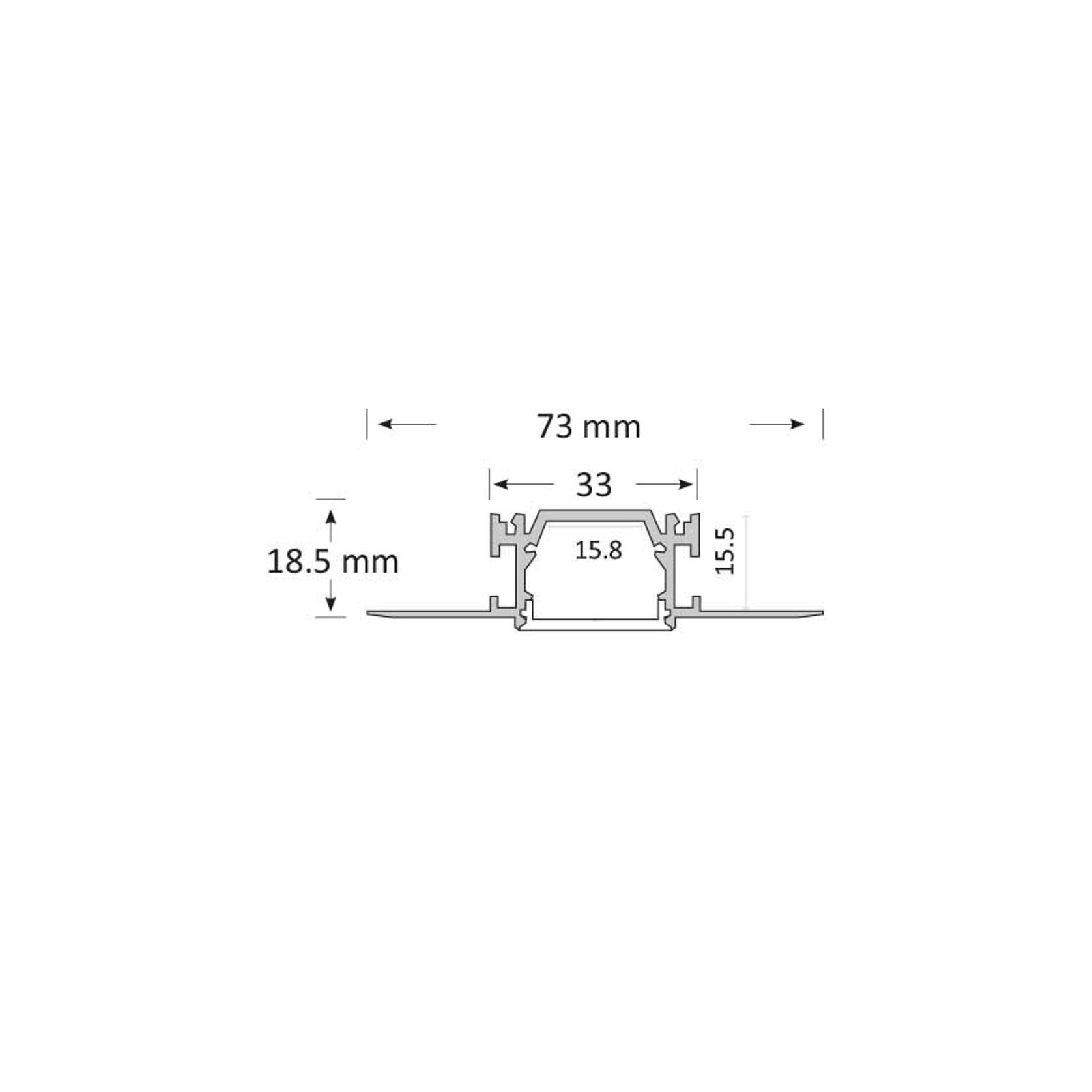 TL010 Recessed Plaster-In Trimless LED Profile gallery detail image