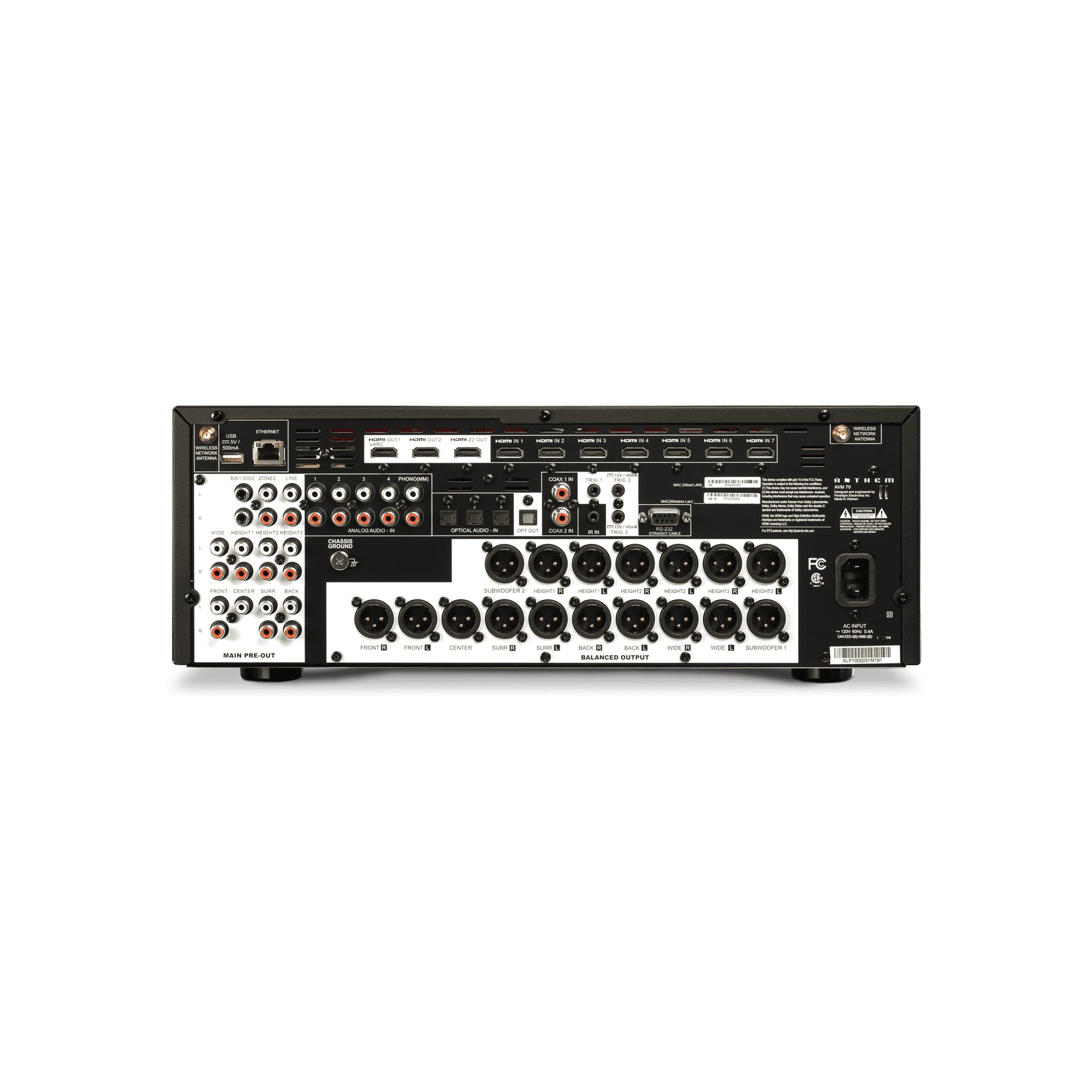 Anthem AV Processor AVM-70 8K Black gallery detail image