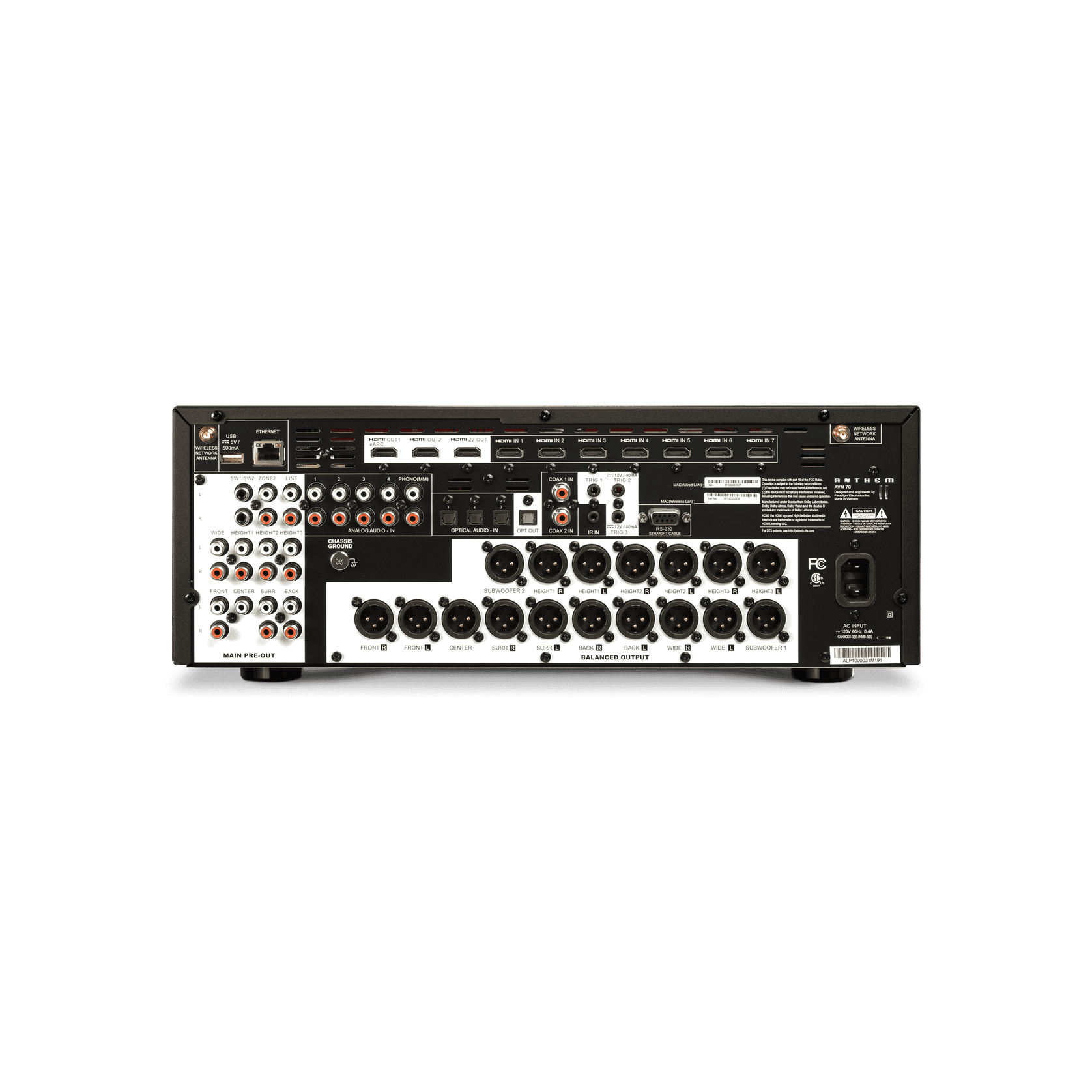 Anthem AV Processor AVM-70 8K Black gallery detail image