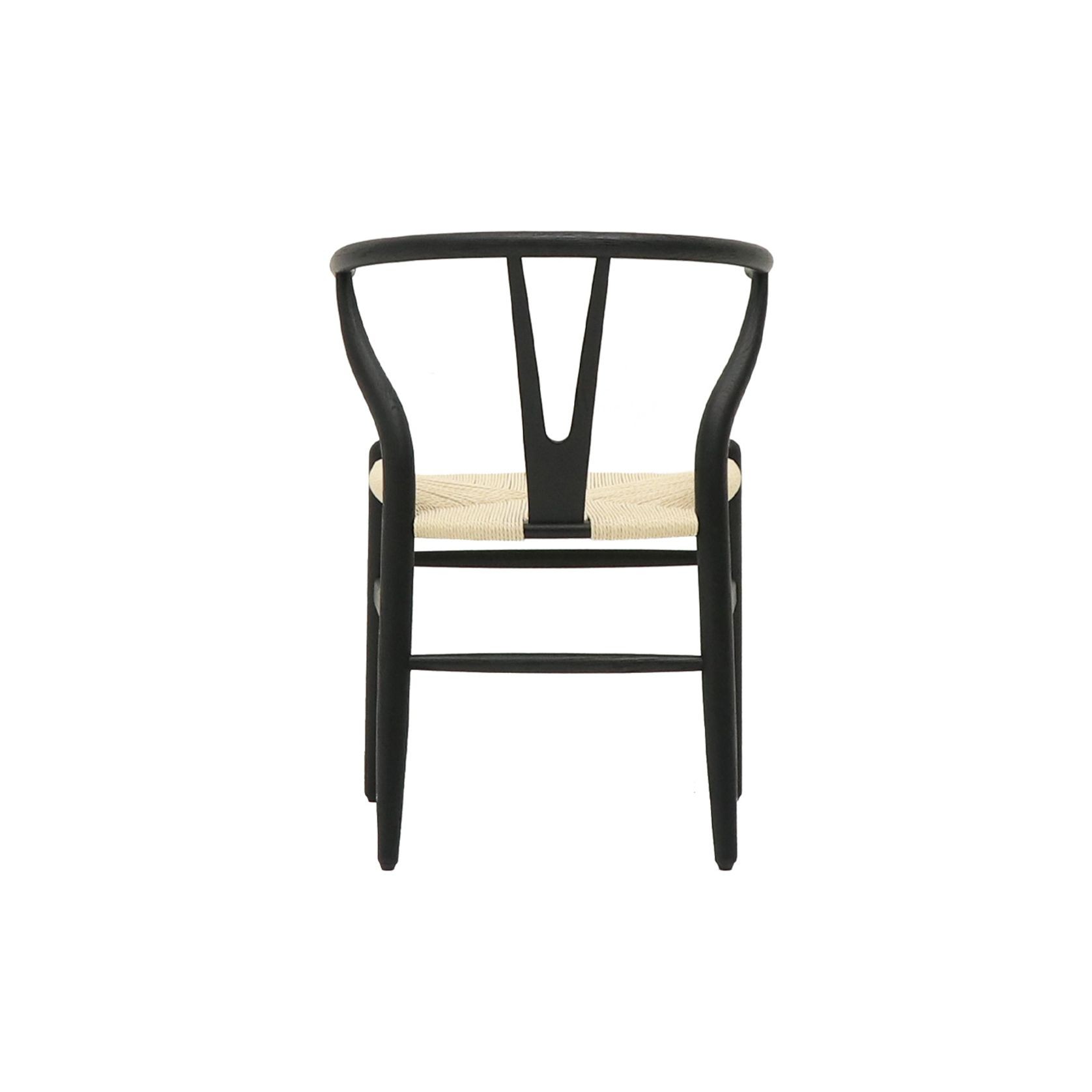 Joffre Dining Chair Black - Natural Seat gallery detail image