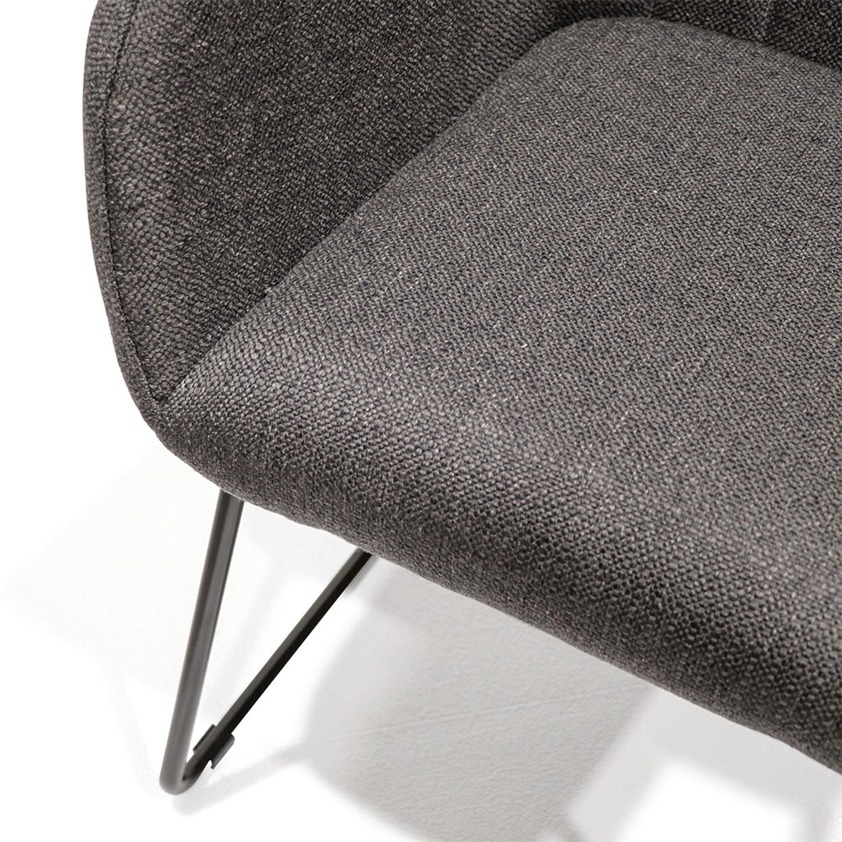 Folio Fabric Dining Chair - Charcoal gallery detail image