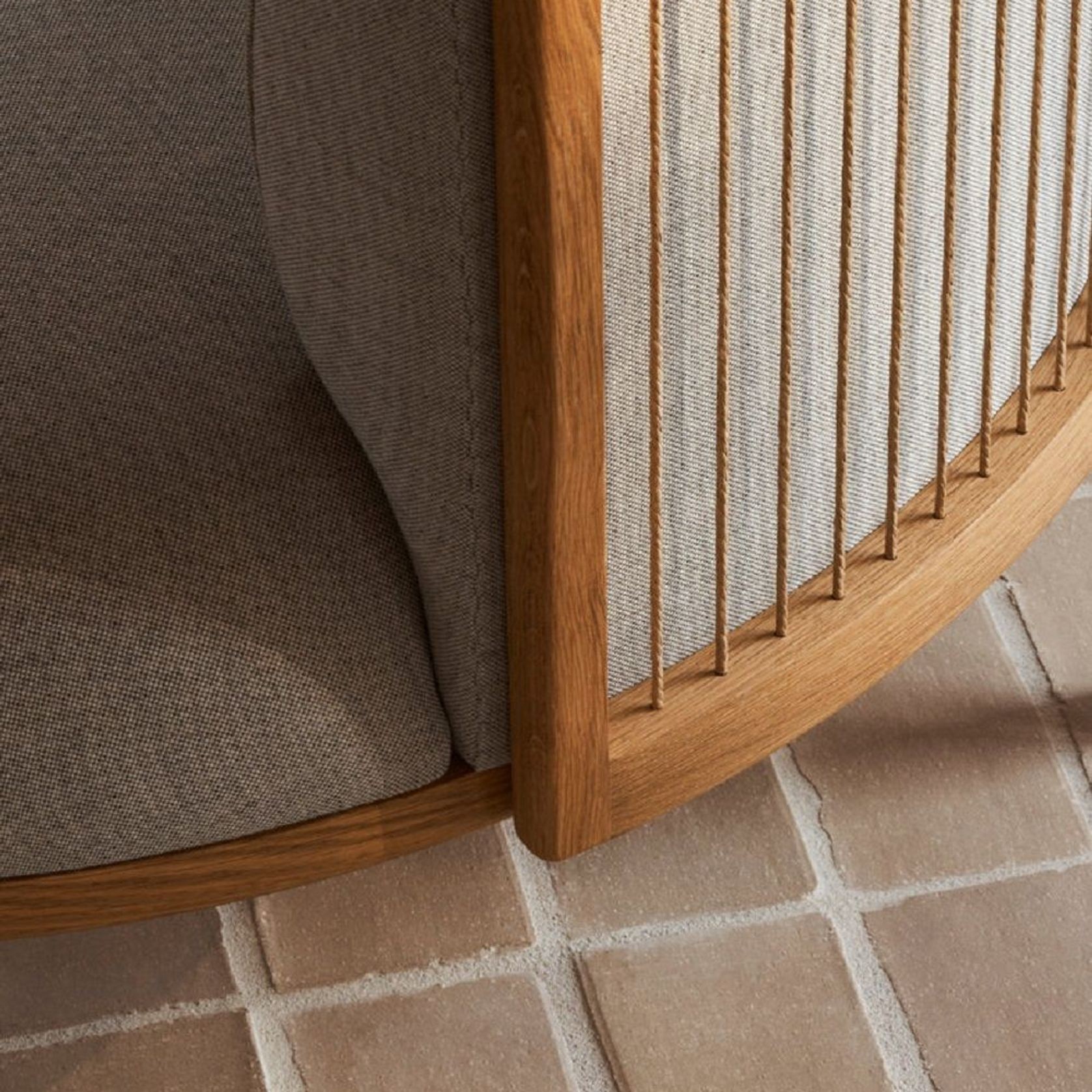 RF1904 Sideways Lounge Chair Oak Base gallery detail image
