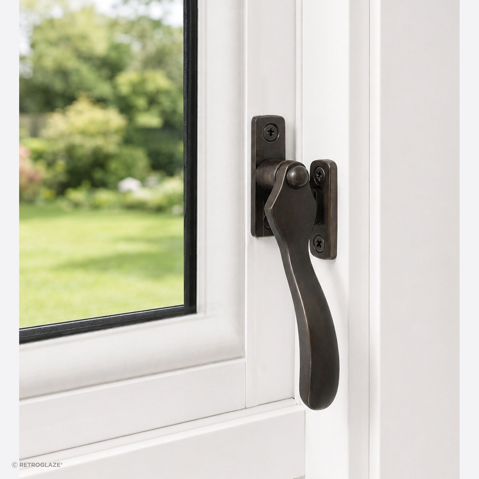 Close up of Escence Wood split-rail sash and weather seal system