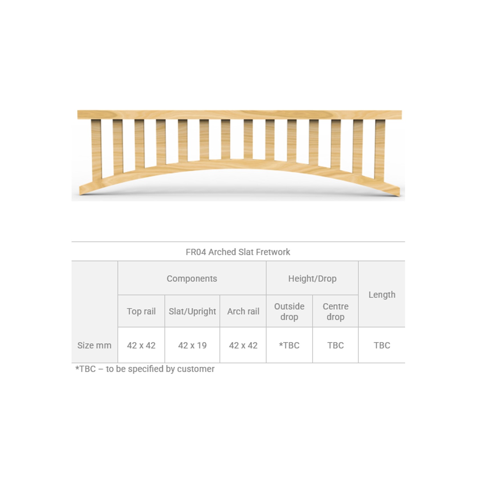FR04 Arched Slat Exterior Fretwork gallery detail image