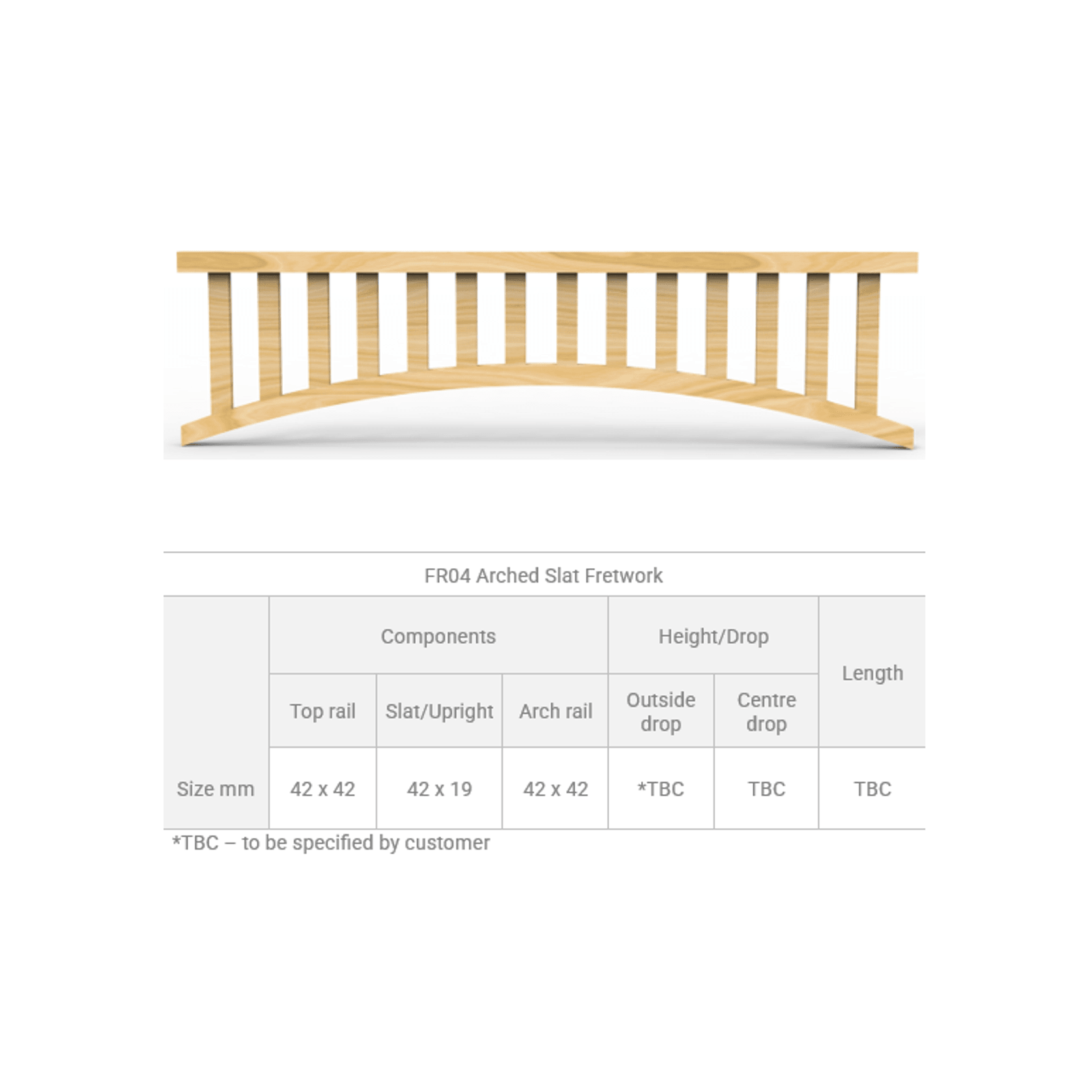 FR04 Arched Slat Exterior Fretwork gallery detail image