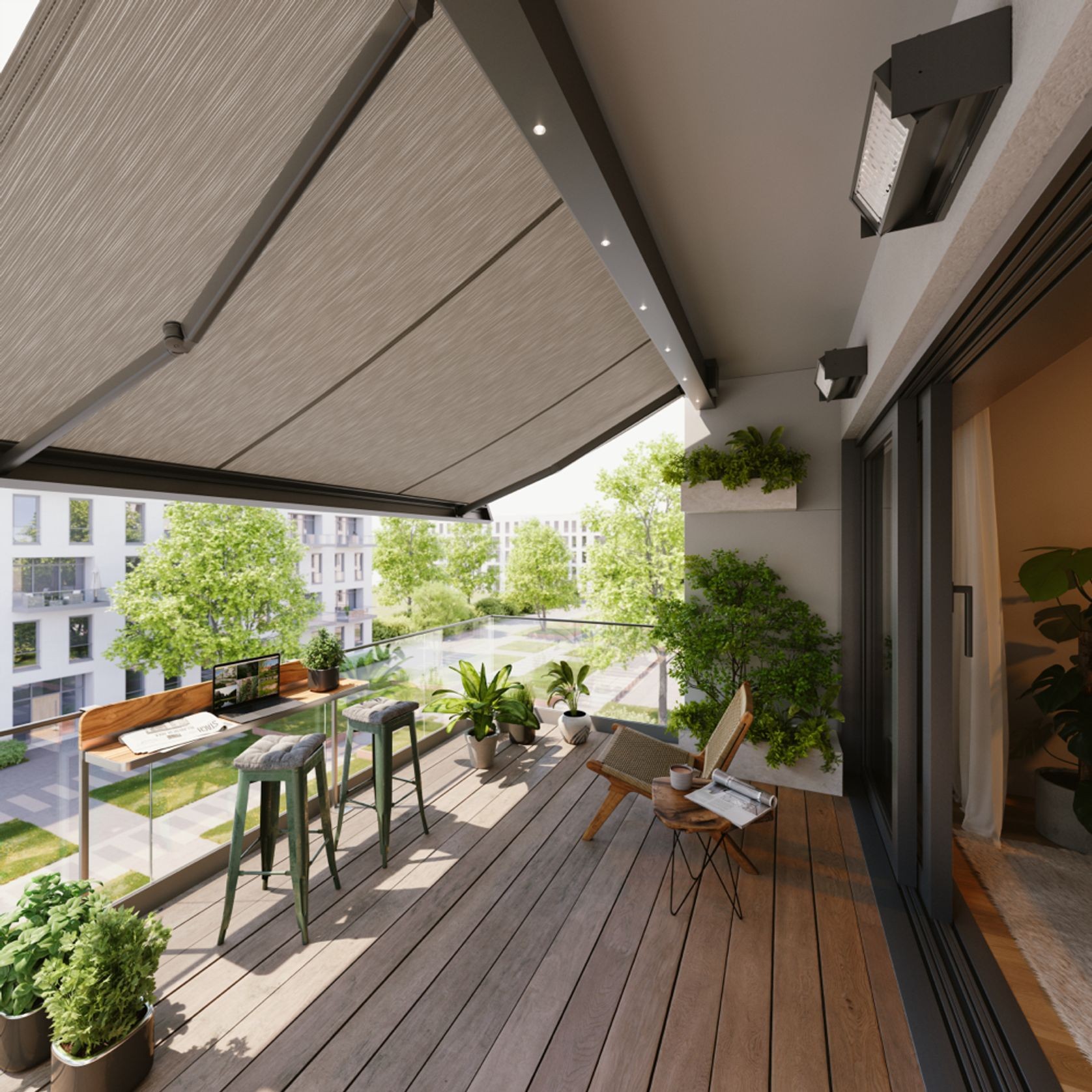 Weinor Smaila + Smaila LED Cubic Designer Awning gallery detail image