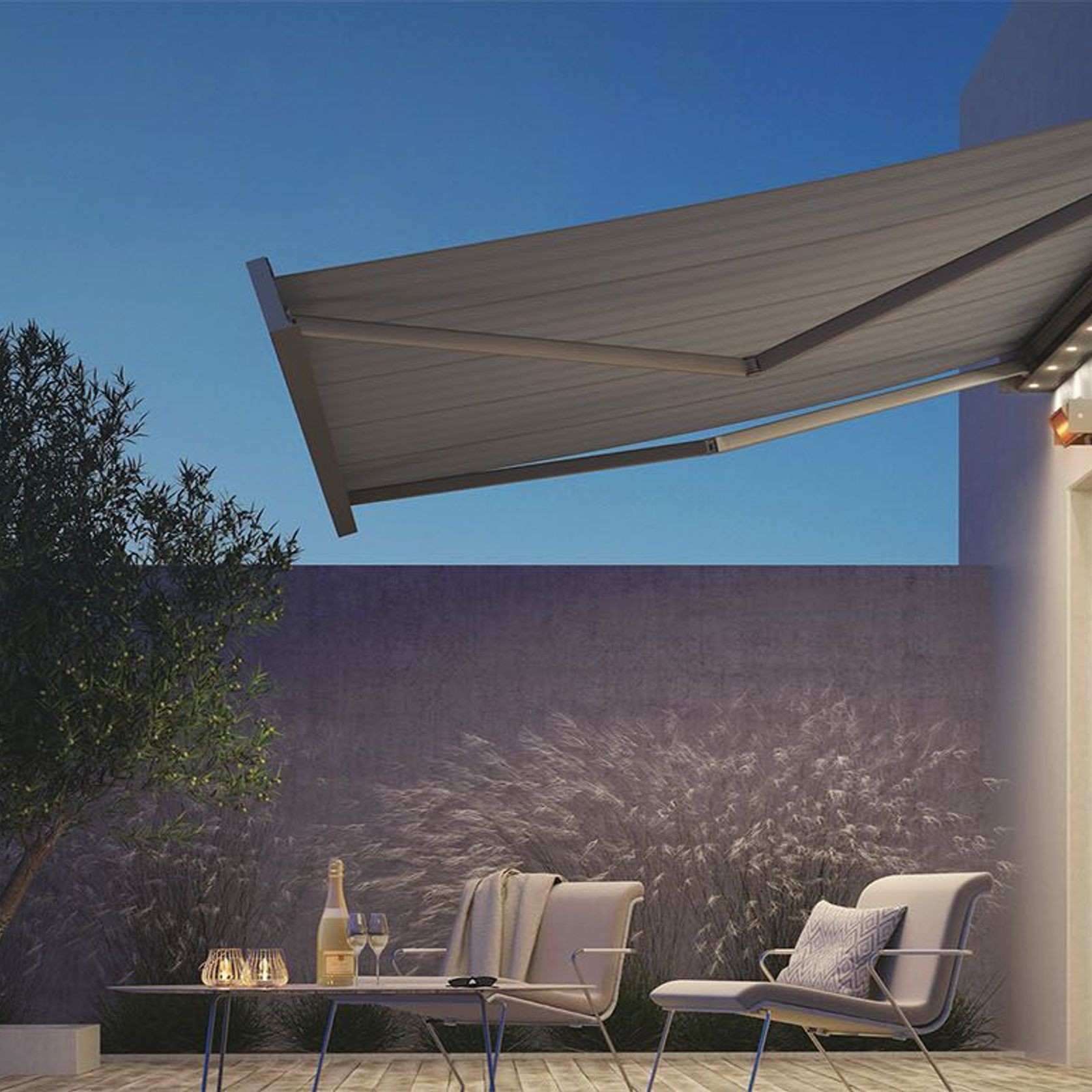 Weinor Kubata + Kubata LED Full Cassette Folding Arm Awning gallery detail image