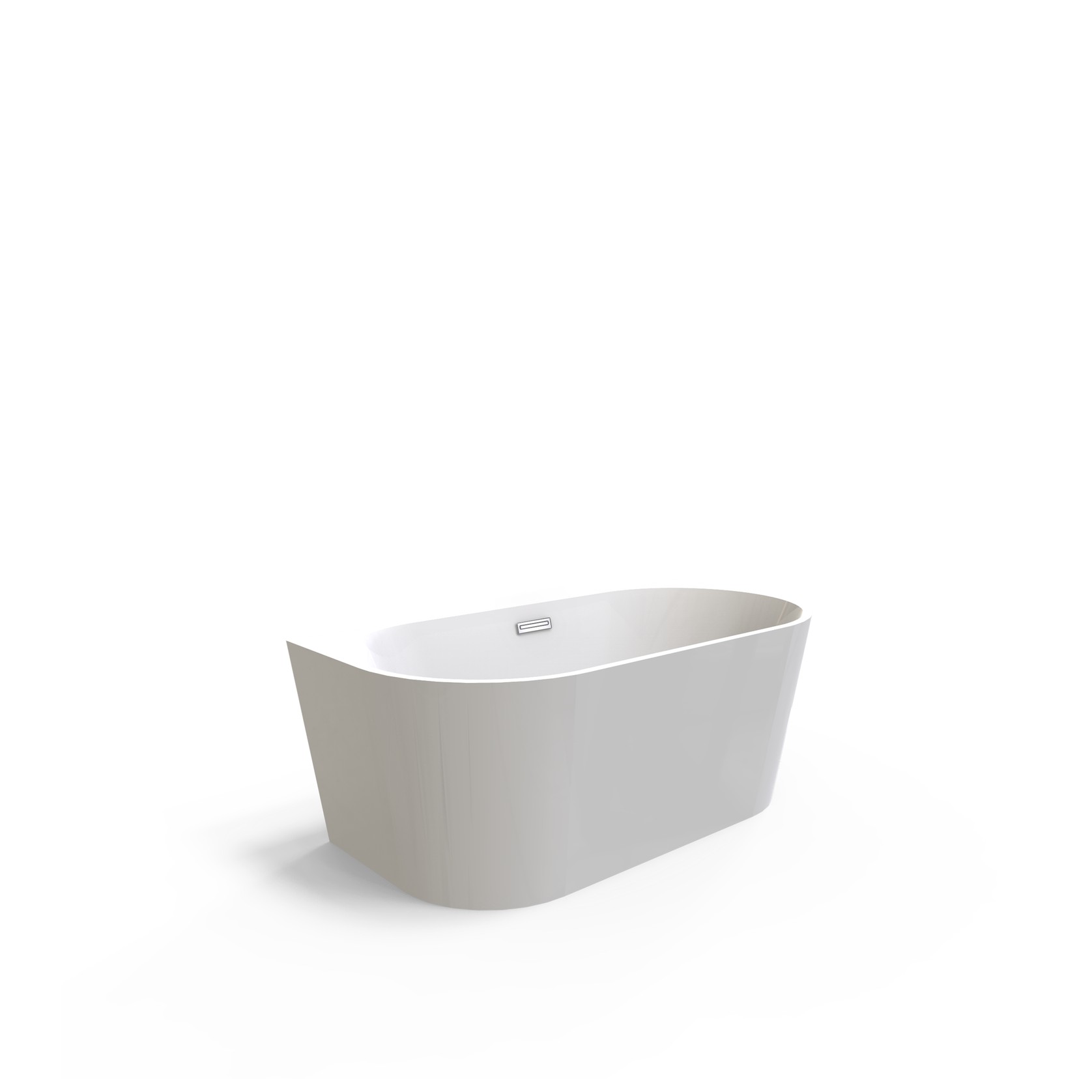 Unika Round Back To Wall W/Overflow Bath Tub gallery detail image