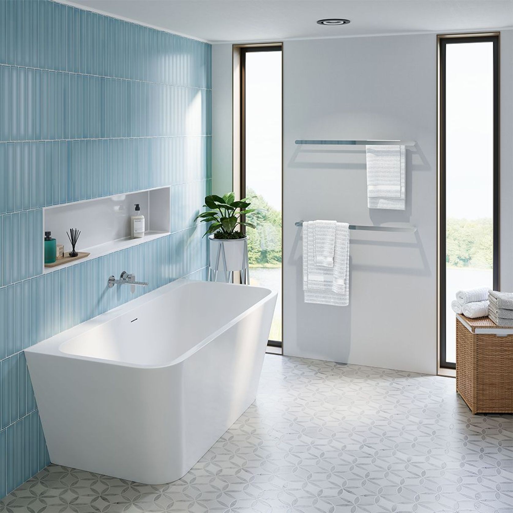 Delta Back-To-Wall Acrylic Bath gallery detail image