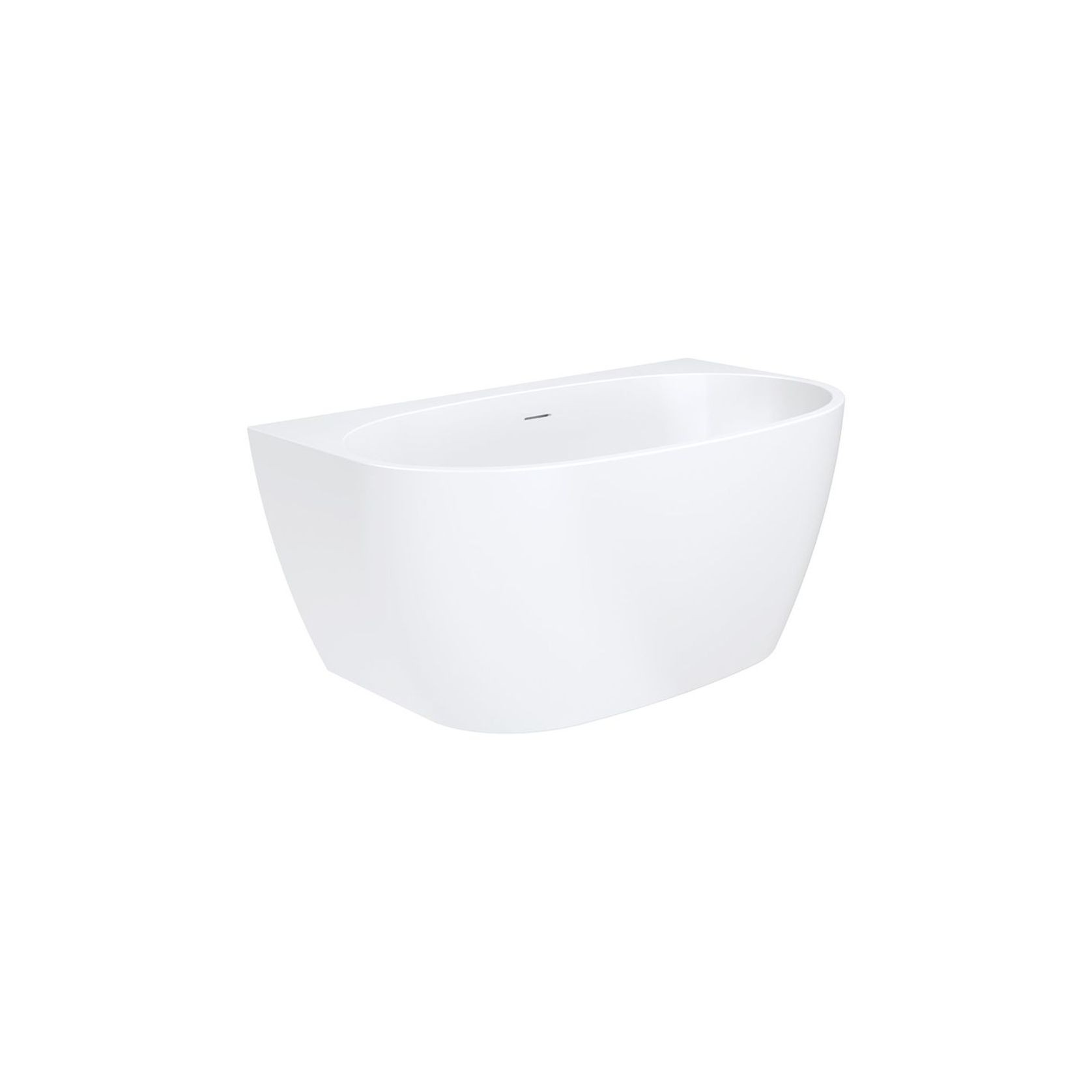 Keeto Back-To-Wall Acrylic Bath with Overflow gallery detail image