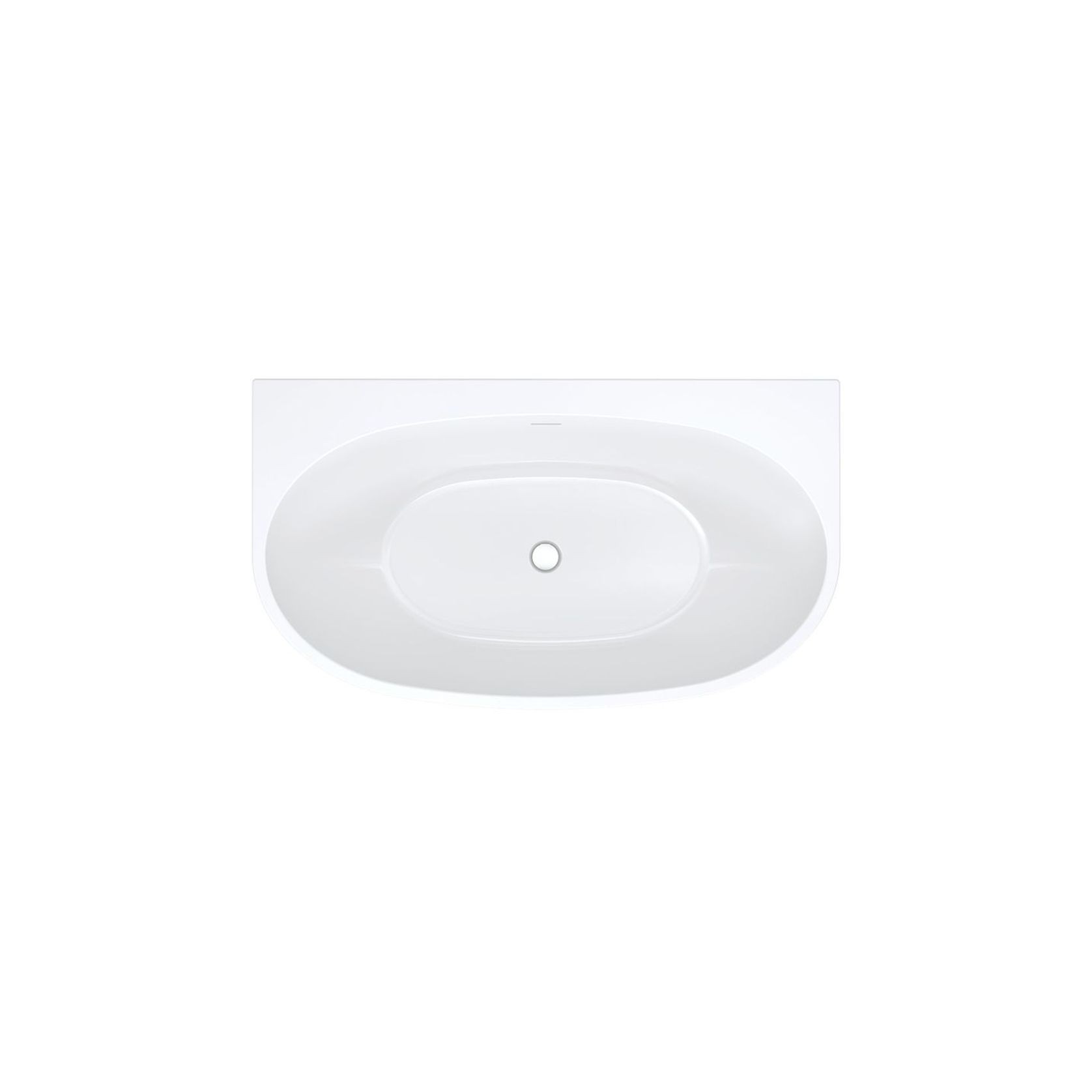 Keeto Back-To-Wall Acrylic Bath with Overflow gallery detail image