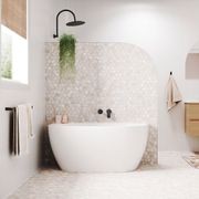 Keeto Back-To-Wall Acrylic Bath with Overflow gallery detail image