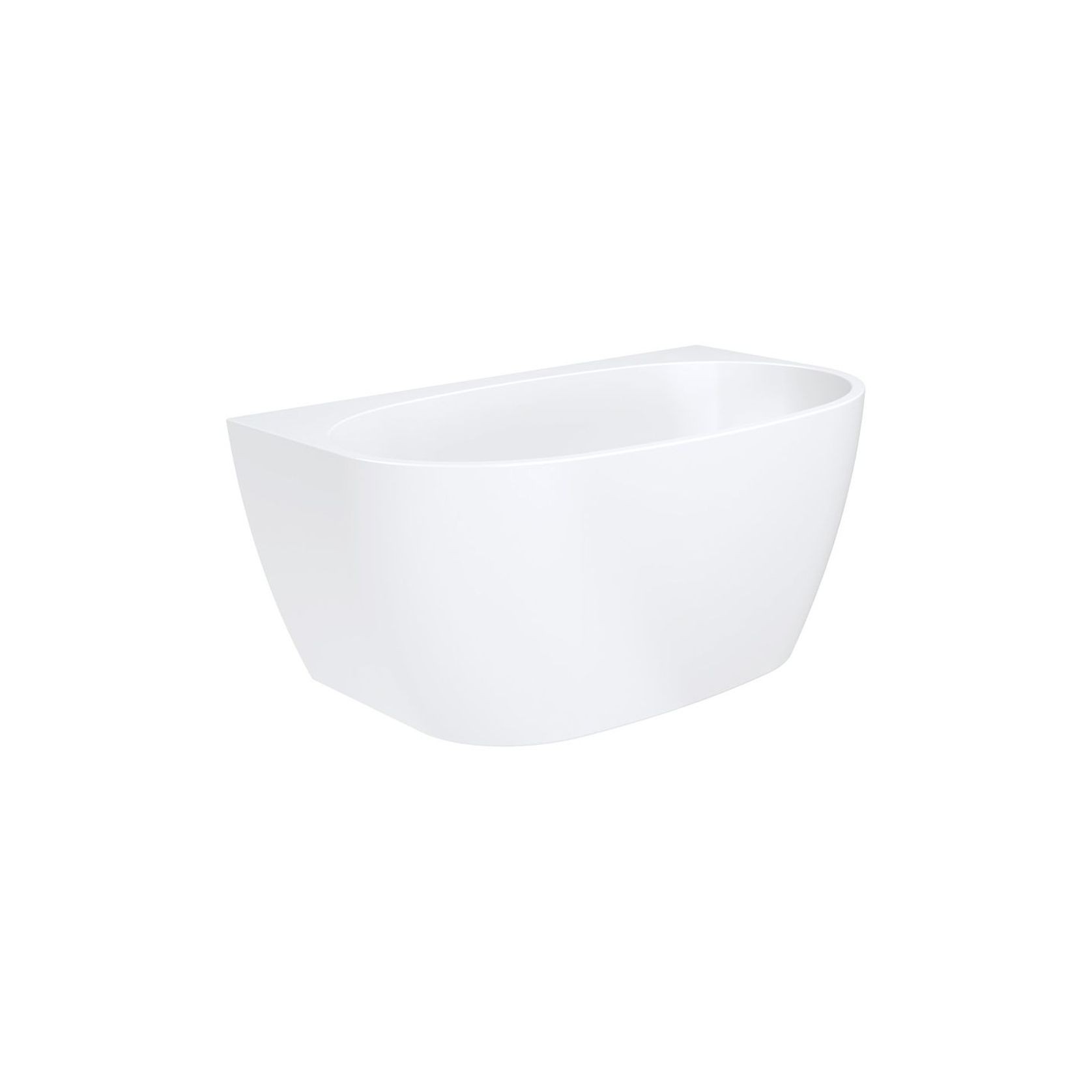 Keeto Back-To-Wall Acrylic Bath, 1500mm gallery detail image