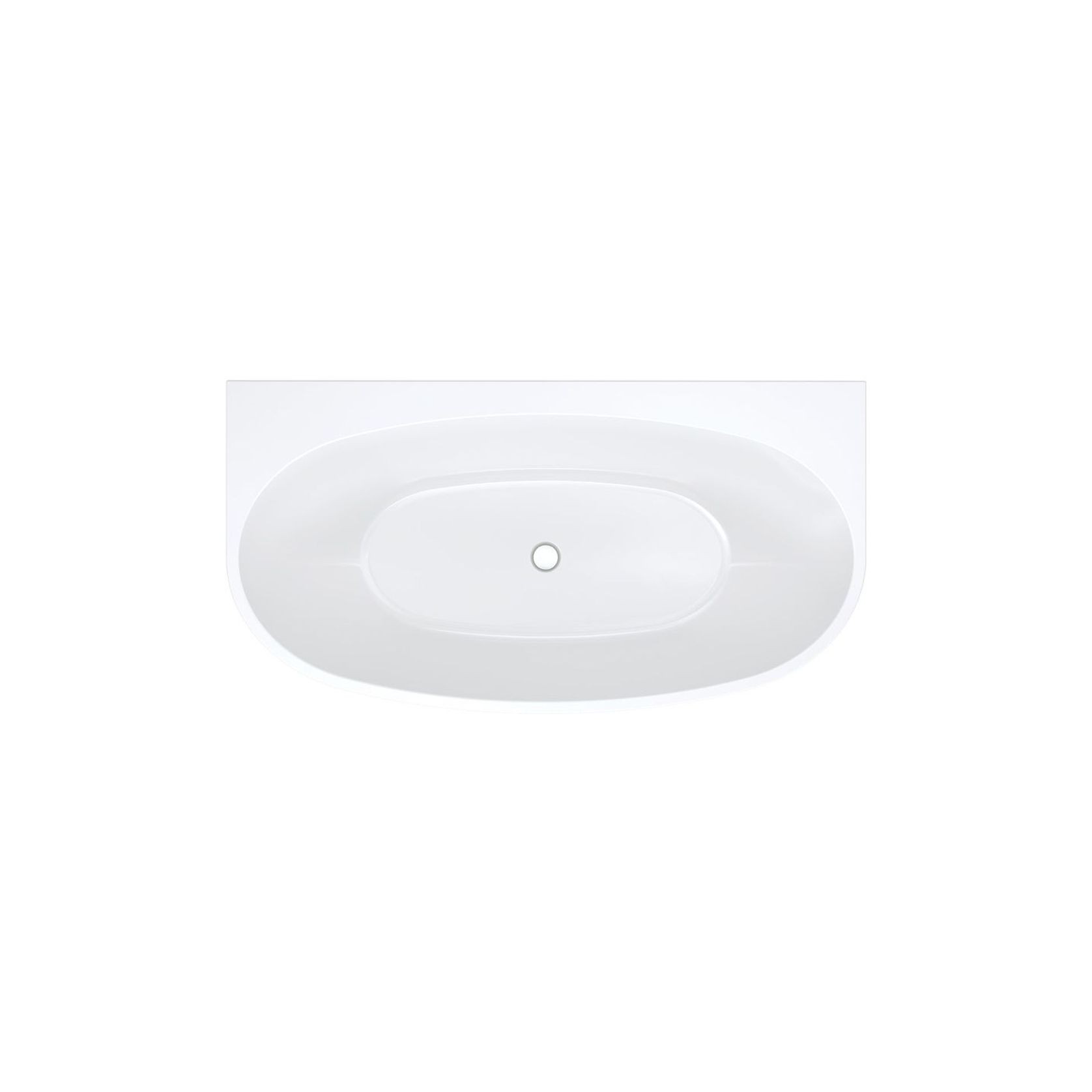 Keeto Back-To-Wall Acrylic Bath, 1500mm gallery detail image