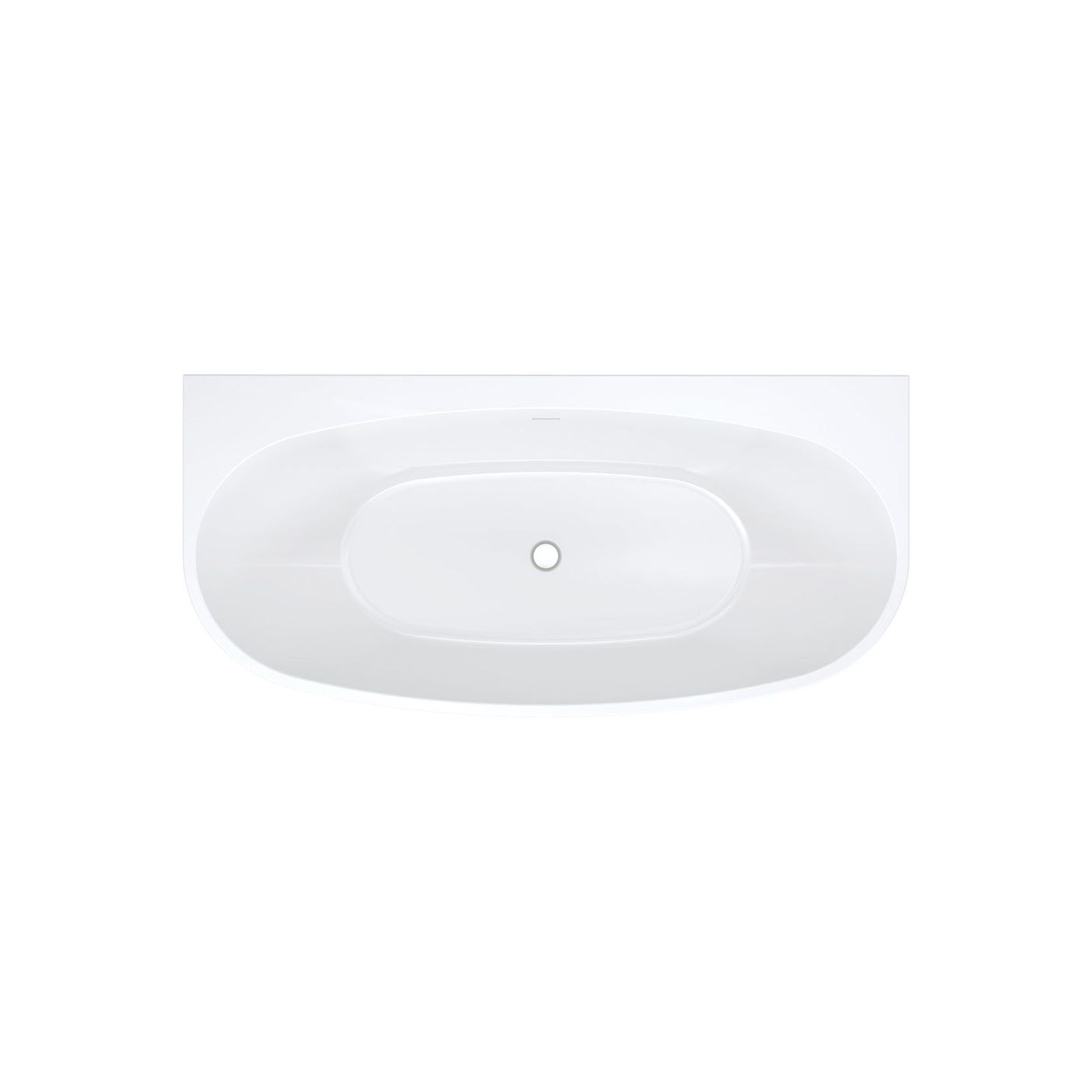 Keeto Back-To-Wall Acrylic Bath with Overflow gallery detail image