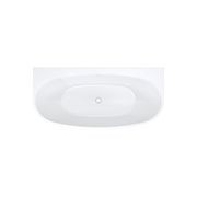 Keeto Back-To-Wall Acrylic Bath with Overflow gallery detail image