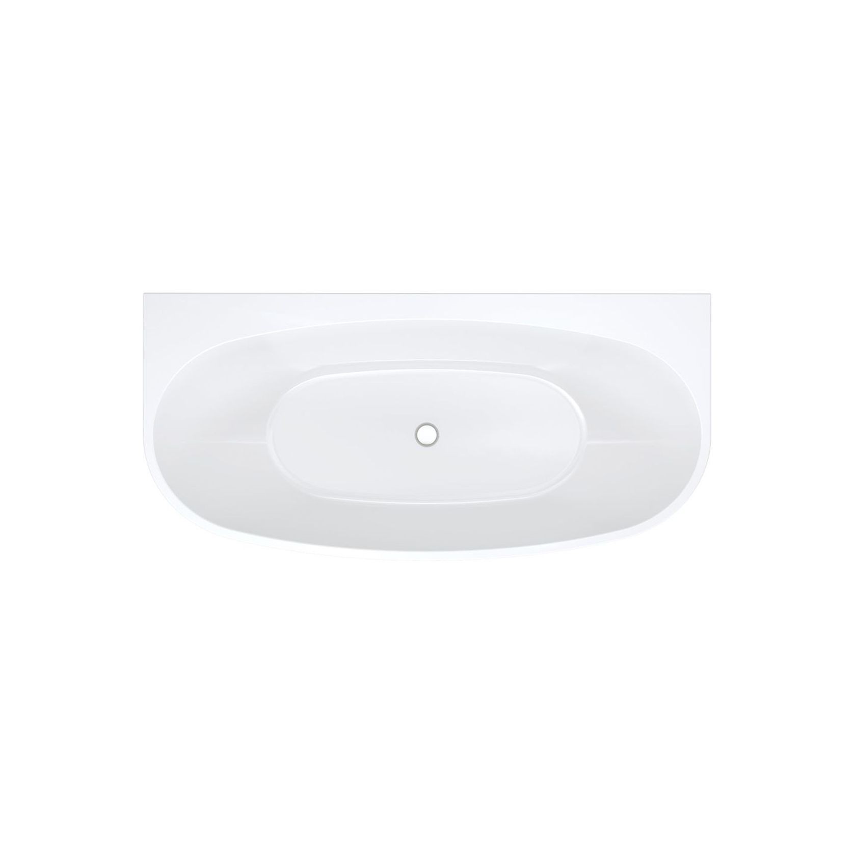 Keeto Back-To-Wall Acrylic Bath with Overflow gallery detail image