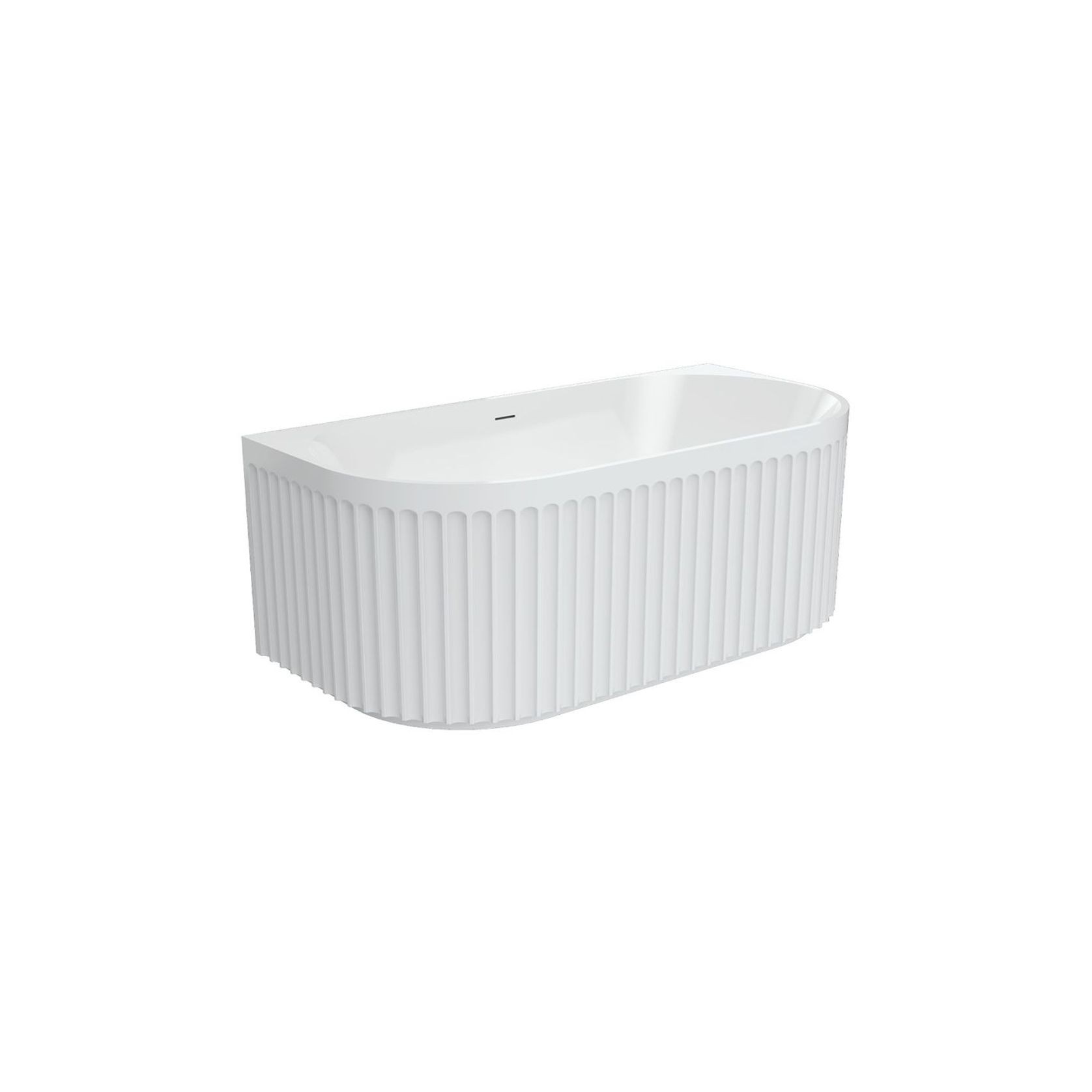 Eleanor Fluted Back-to-Wall Acrylic Bath gallery detail image