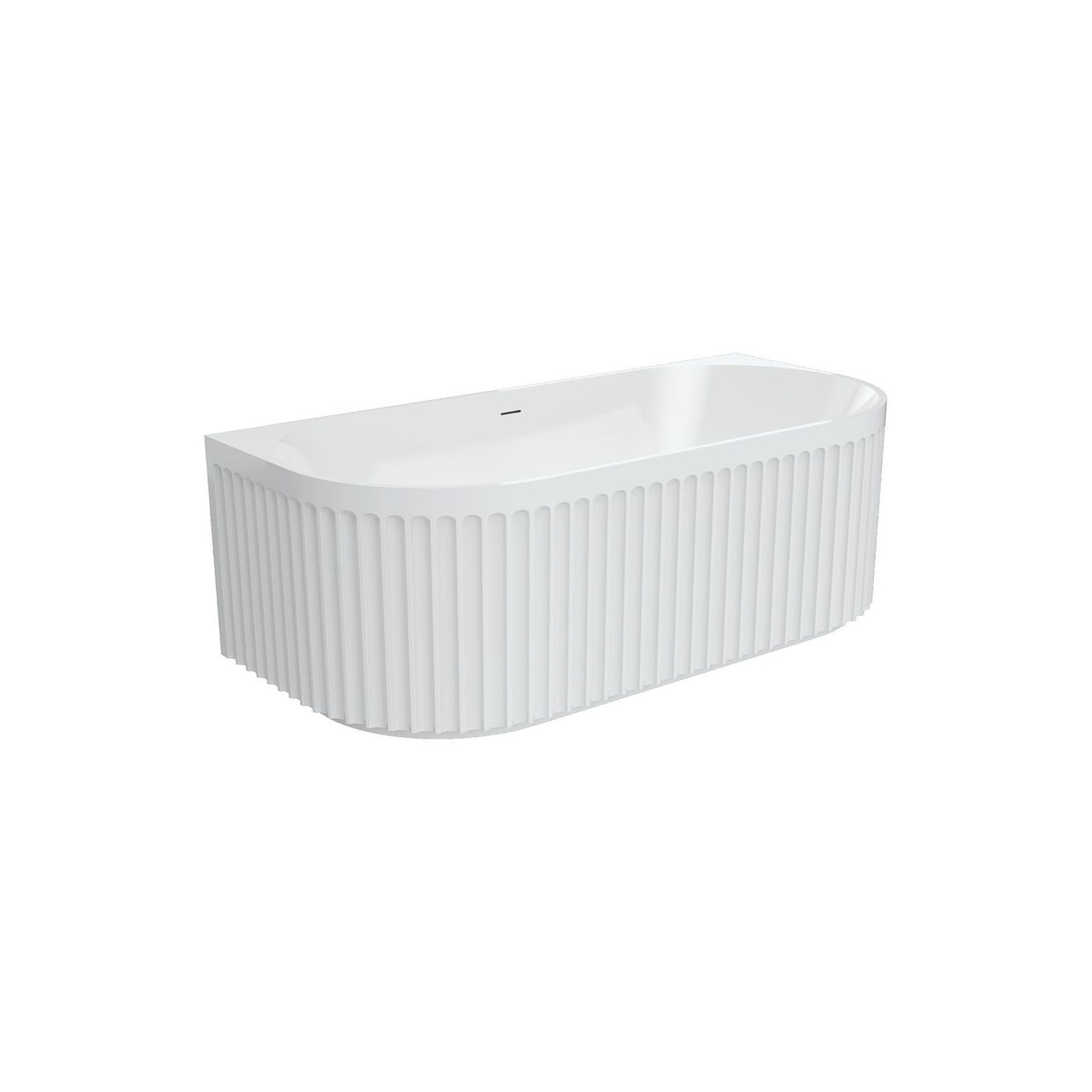 Eleanor Fluted Back-to-Wall Acrylic Bath gallery detail image