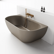 Justina 1700mm back-to-wall stone bath gallery detail image