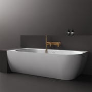 Justina Back-to-Corner Stone Baths - 1750mm gallery detail image