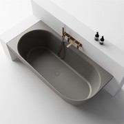 Justina Back-to-Corner Stone Baths - 1750mm gallery detail image