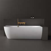 Justina Back-to-Corner Stone Baths - 1750mm gallery detail image