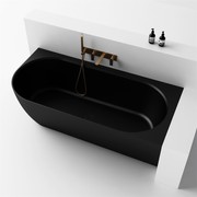 Justina Back-to-Corner Stone Baths - 1750mm gallery detail image