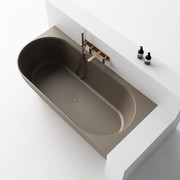 Justina Back-to-Corner Stone Baths - 1750mm gallery detail image