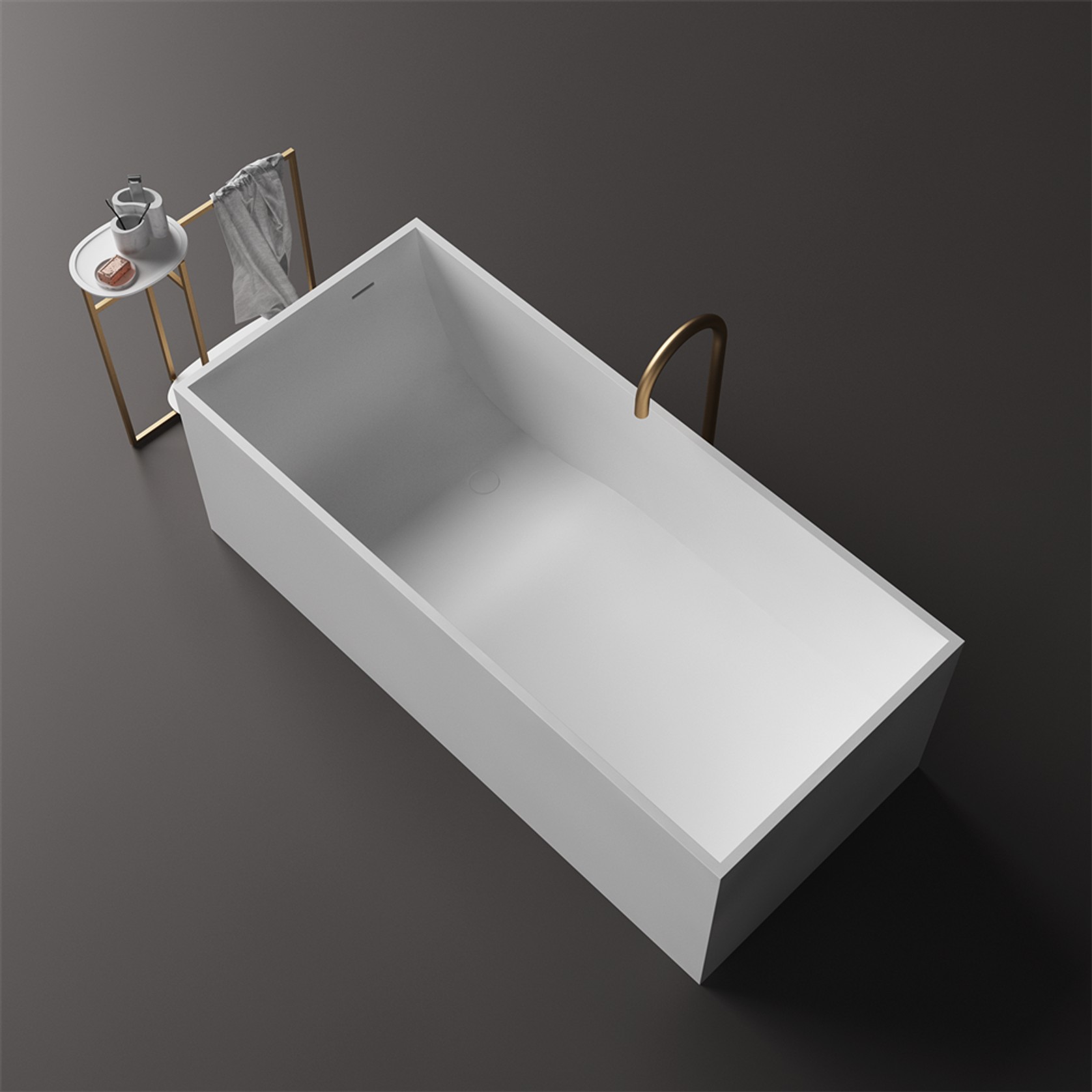 Alison Rectangular Stone Bath ST23 - Various Sizes gallery detail image