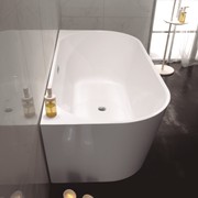 Unika Round Back To Wall W/Overflow Bath Tub gallery detail image