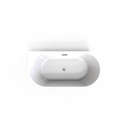 Unika Round Back To Wall W/Overflow Bath Tub gallery detail image
