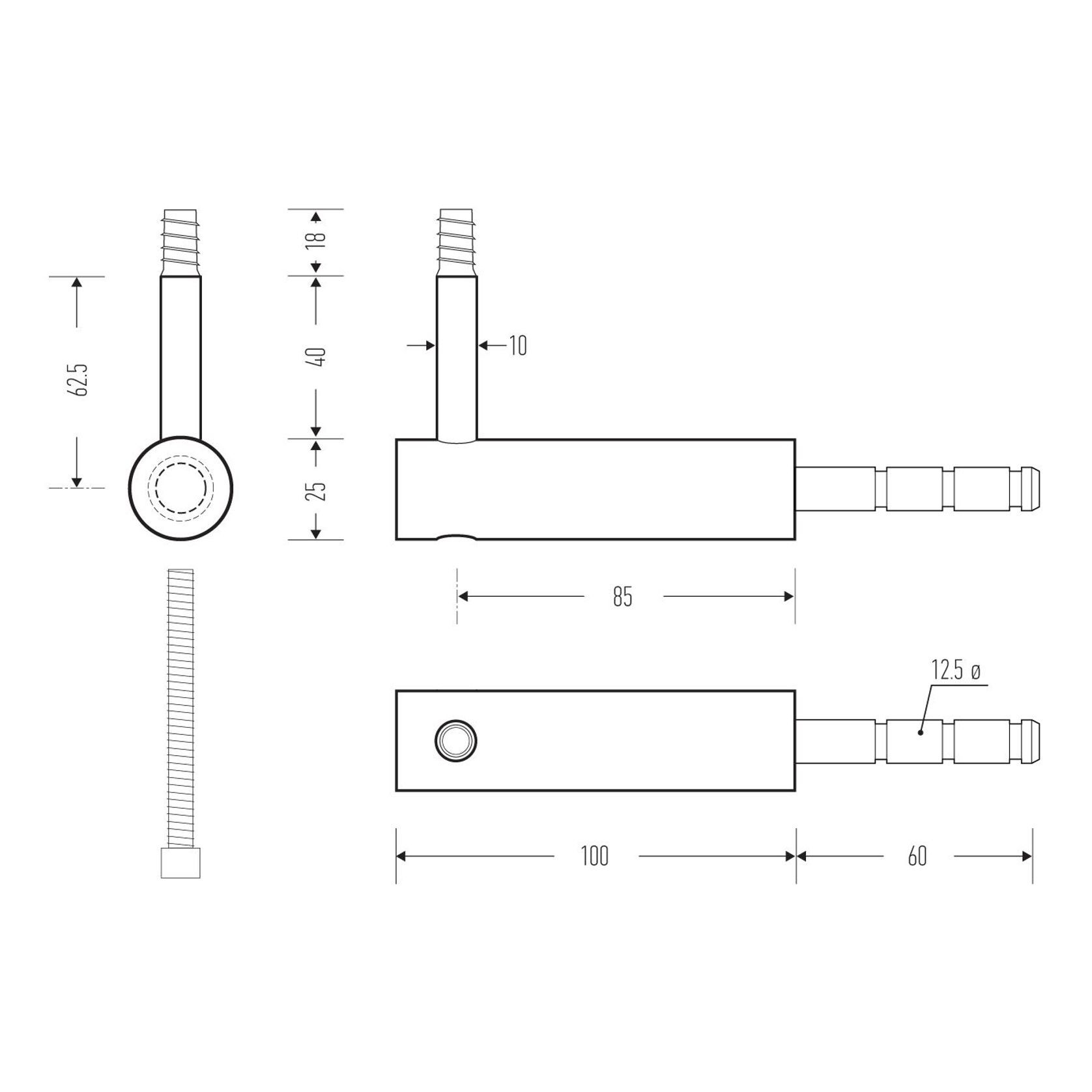 HB520 Round Stair Rail Bracket gallery detail image