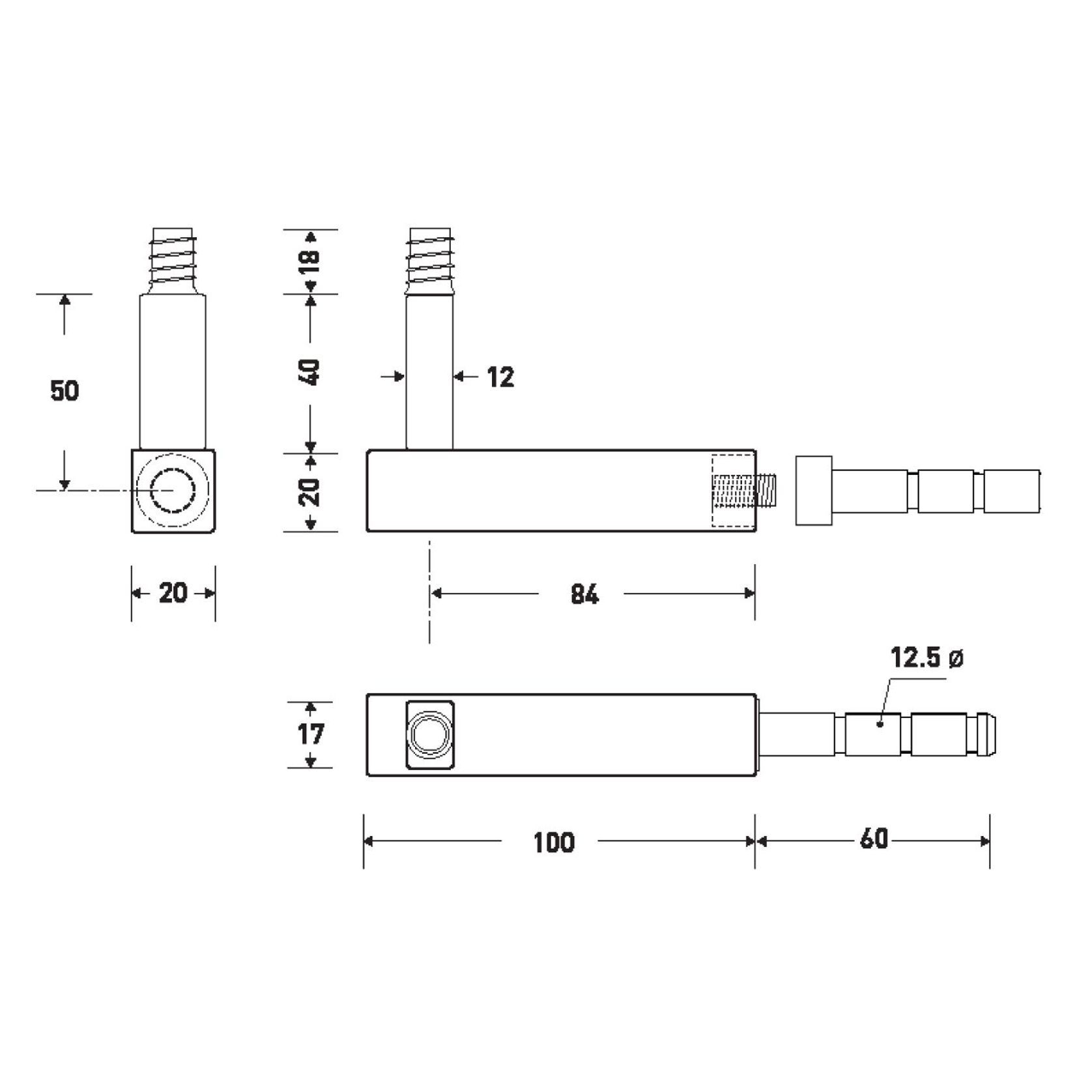 HB540 Stair Rail Bracket gallery detail image