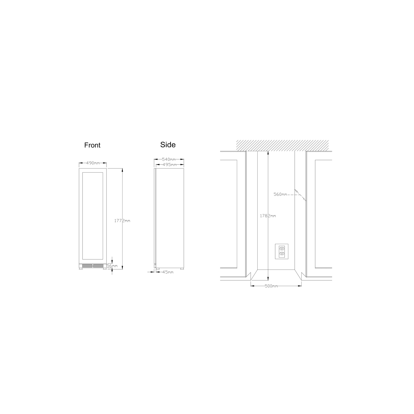 Atelier Fusion - 1775mm High Sleek Wine and Beverage gallery detail image