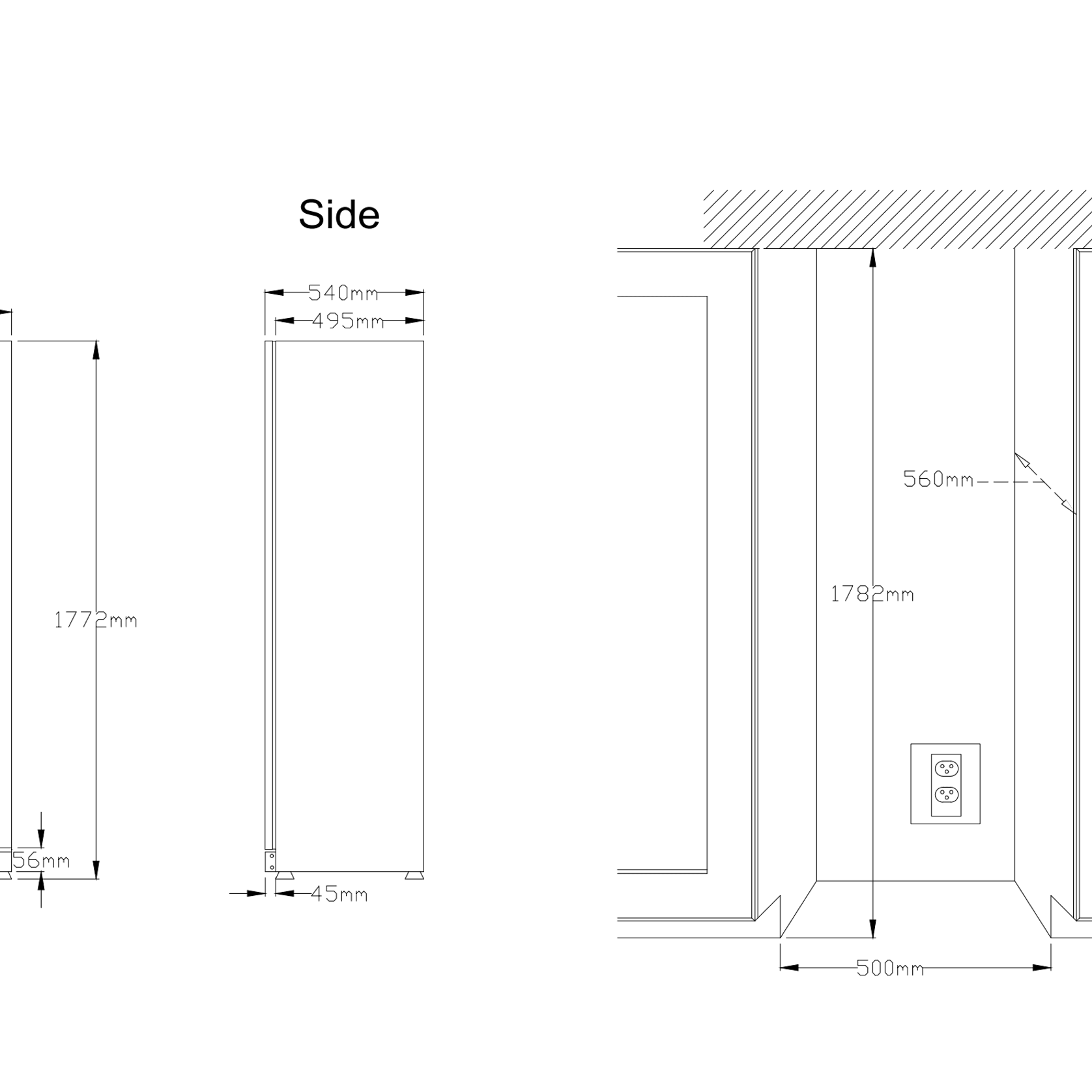 Atelier Solo - 1775mm High Sleek Beverage Refrigerator gallery detail image